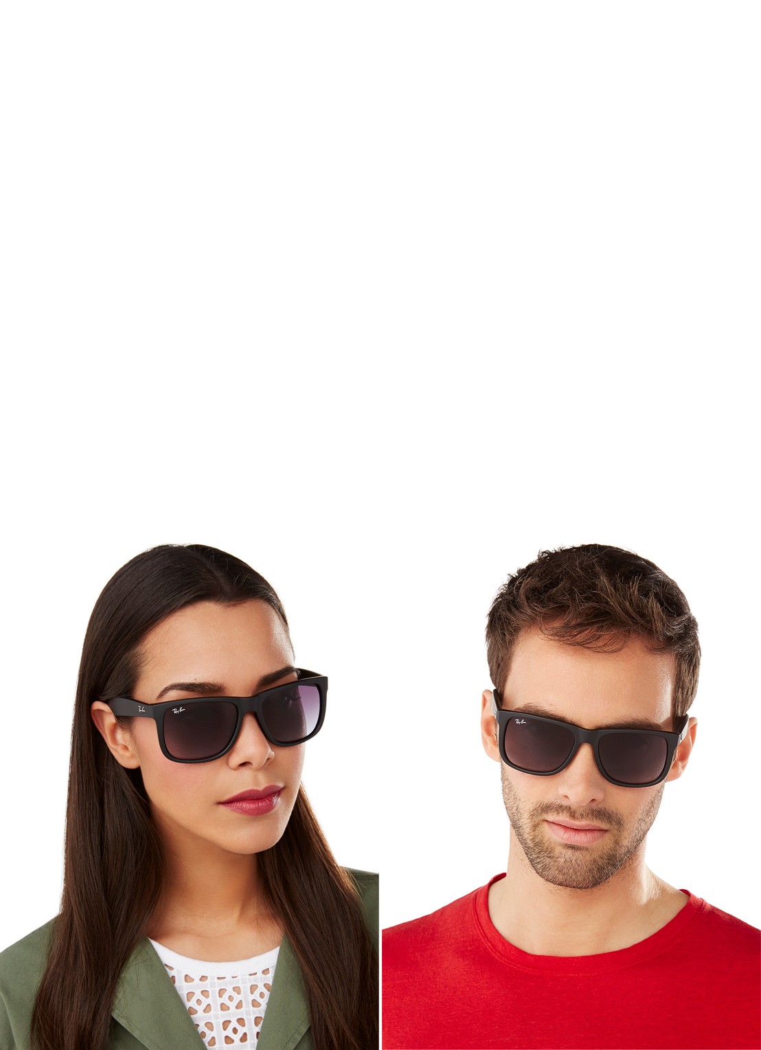 Ray-Ban Zonnebril Justin RB4165 - voorkant 2 zwart