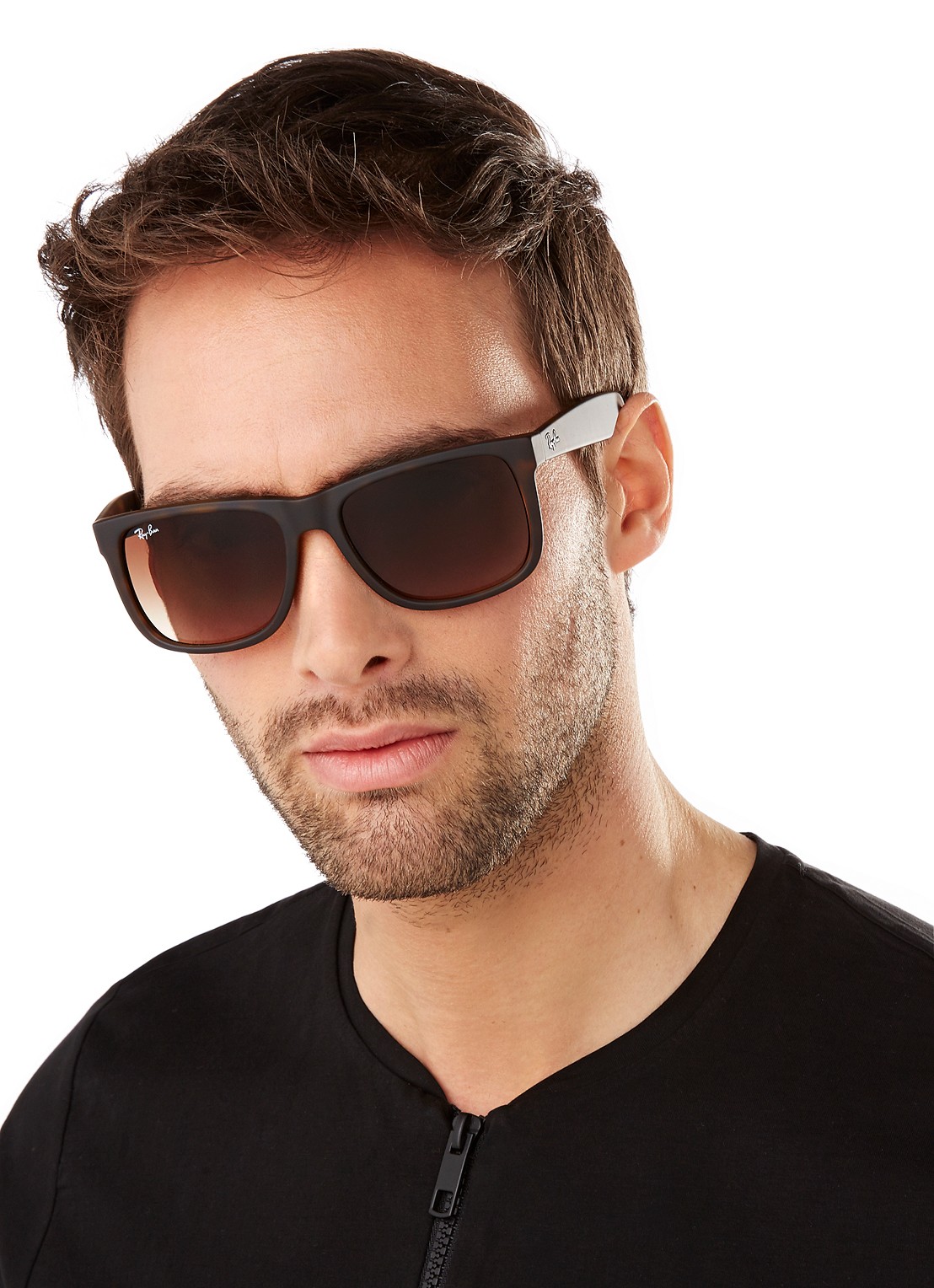 Ray-Ban Zonnebril Justin RB4165  - detail 4 bruin