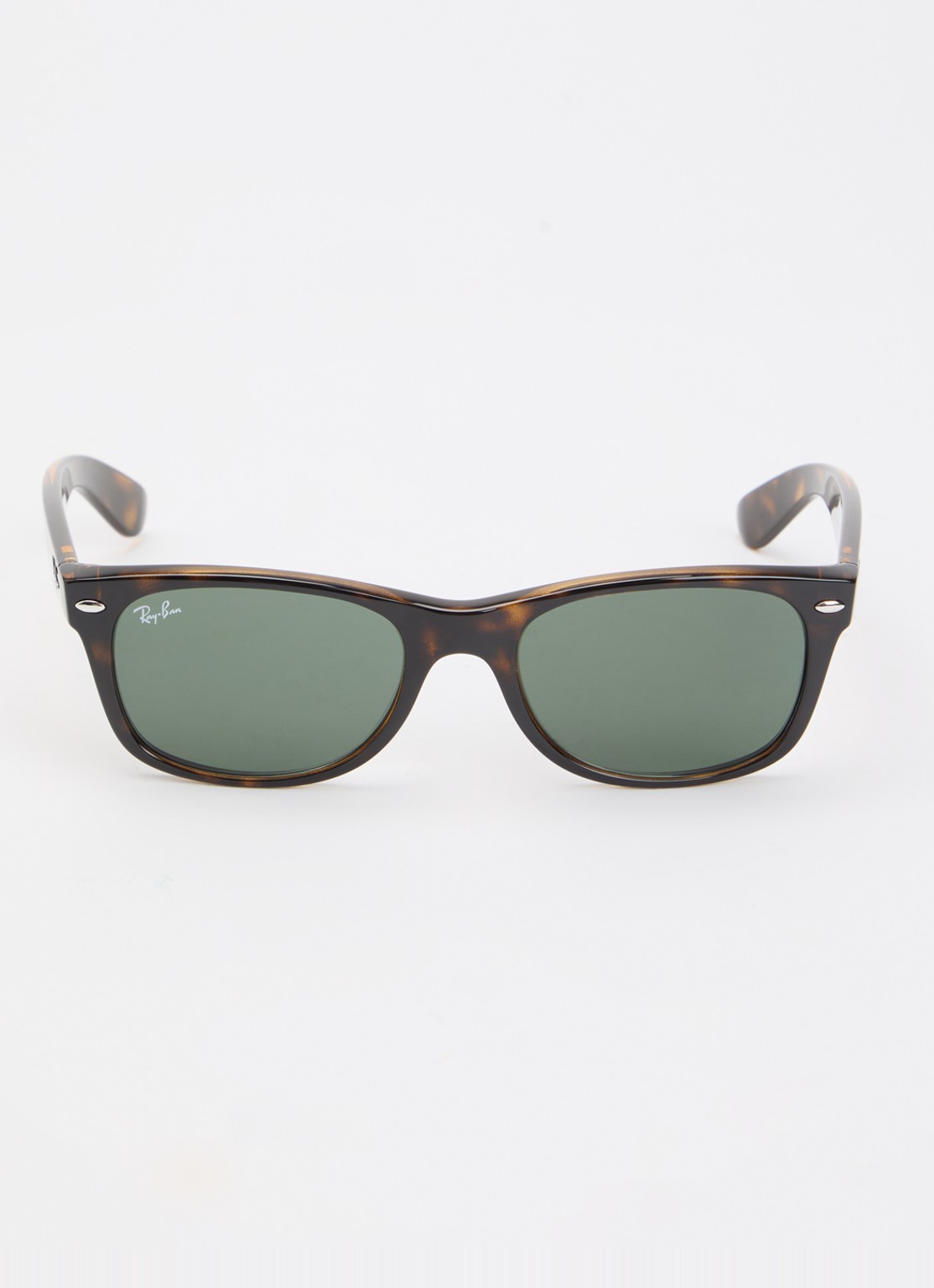 Ray-Ban Zonnebril New Wayfarer RB2132 - detail donkerbruin