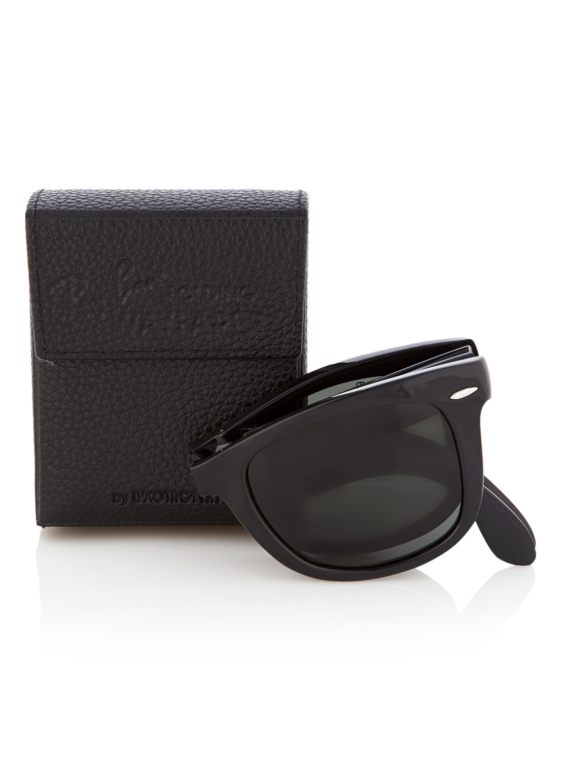 Ray-Ban Zonnebril Wayfarer Folding gepolariseerd en opvouwbaar RB4105 - detail 3 zwart