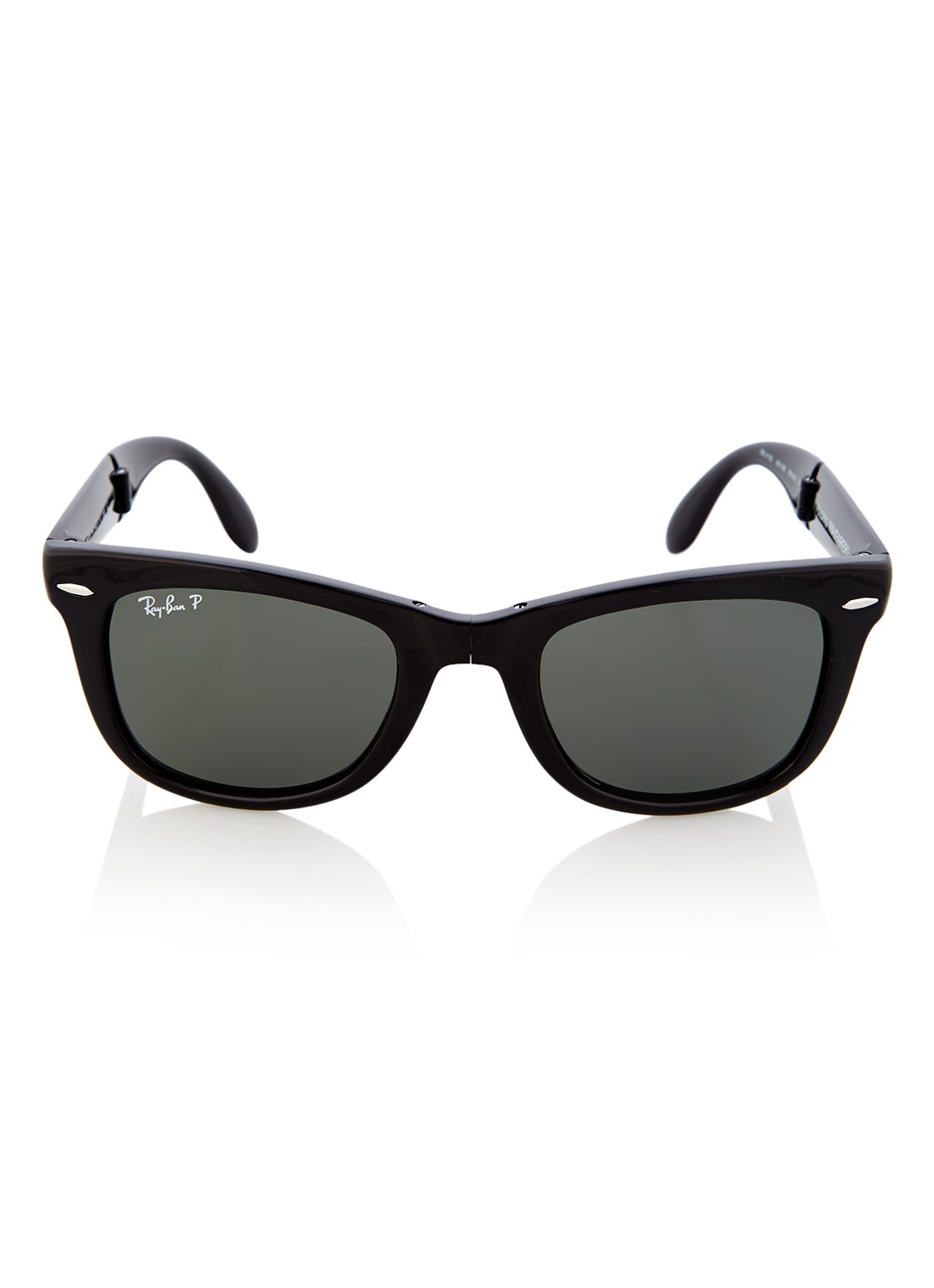 Ray-Ban Zonnebril Wayfarer Folding gepolariseerd en opvouwbaar RB4105 - voorkant 2 zwart