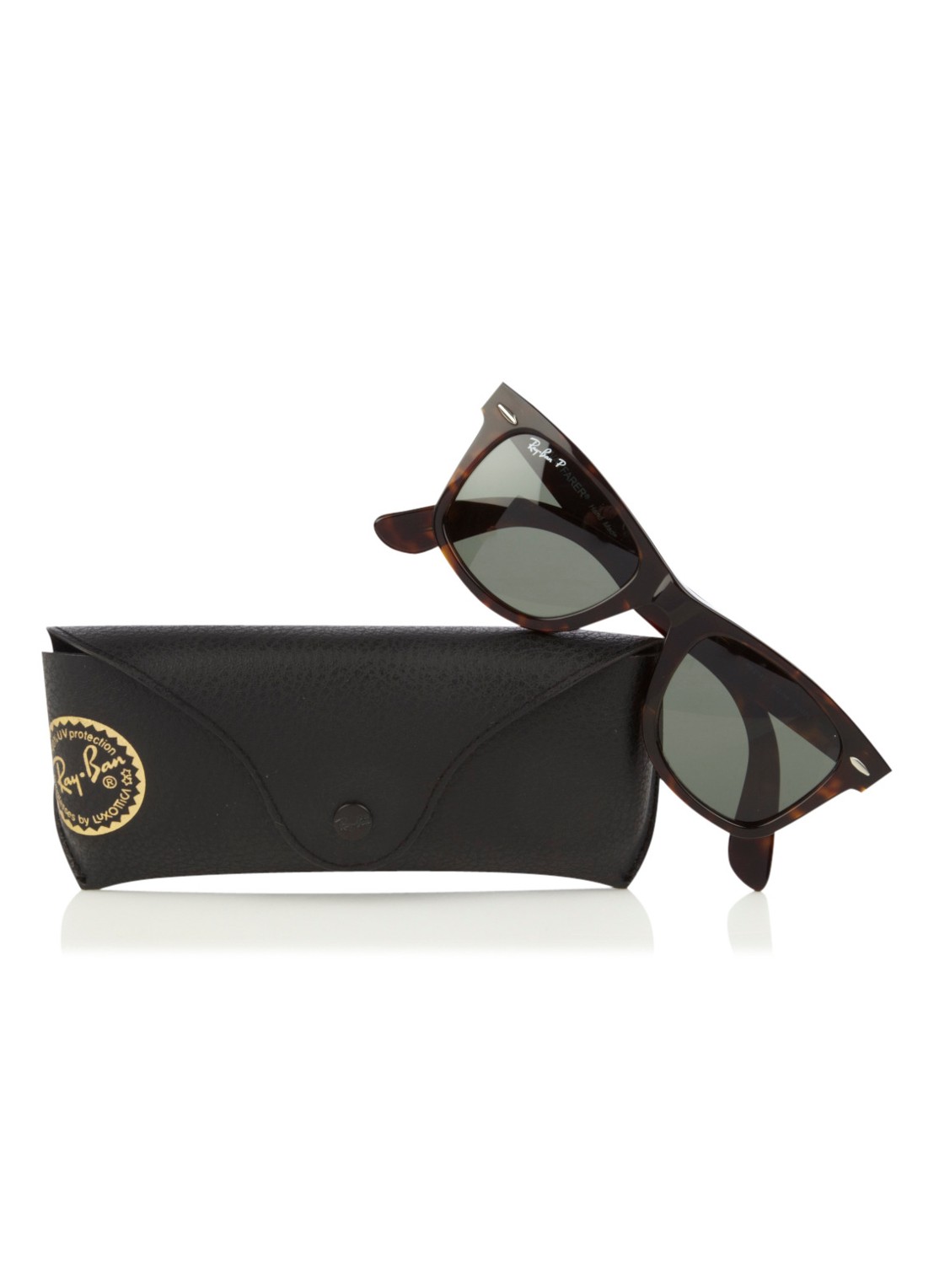 Ray-Ban Zonnebril Wayfarer gepolariseerd RB2140 - detail 2 bruin