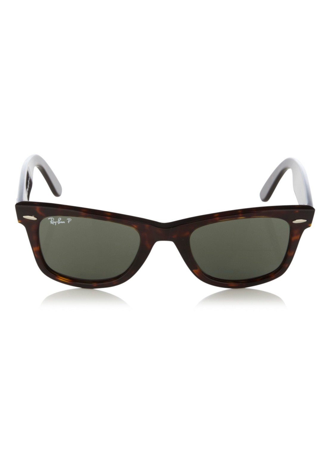 Ray-Ban Zonnebril Wayfarer gepolariseerd RB2140 - voorkant 5 bruin