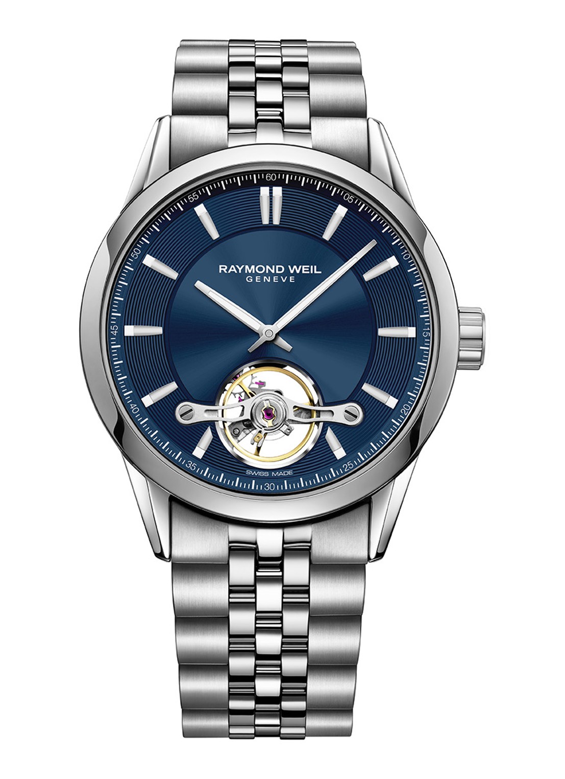Raymond Weil Freelancer horloge 2781-ST-50051 - voorkant blauw