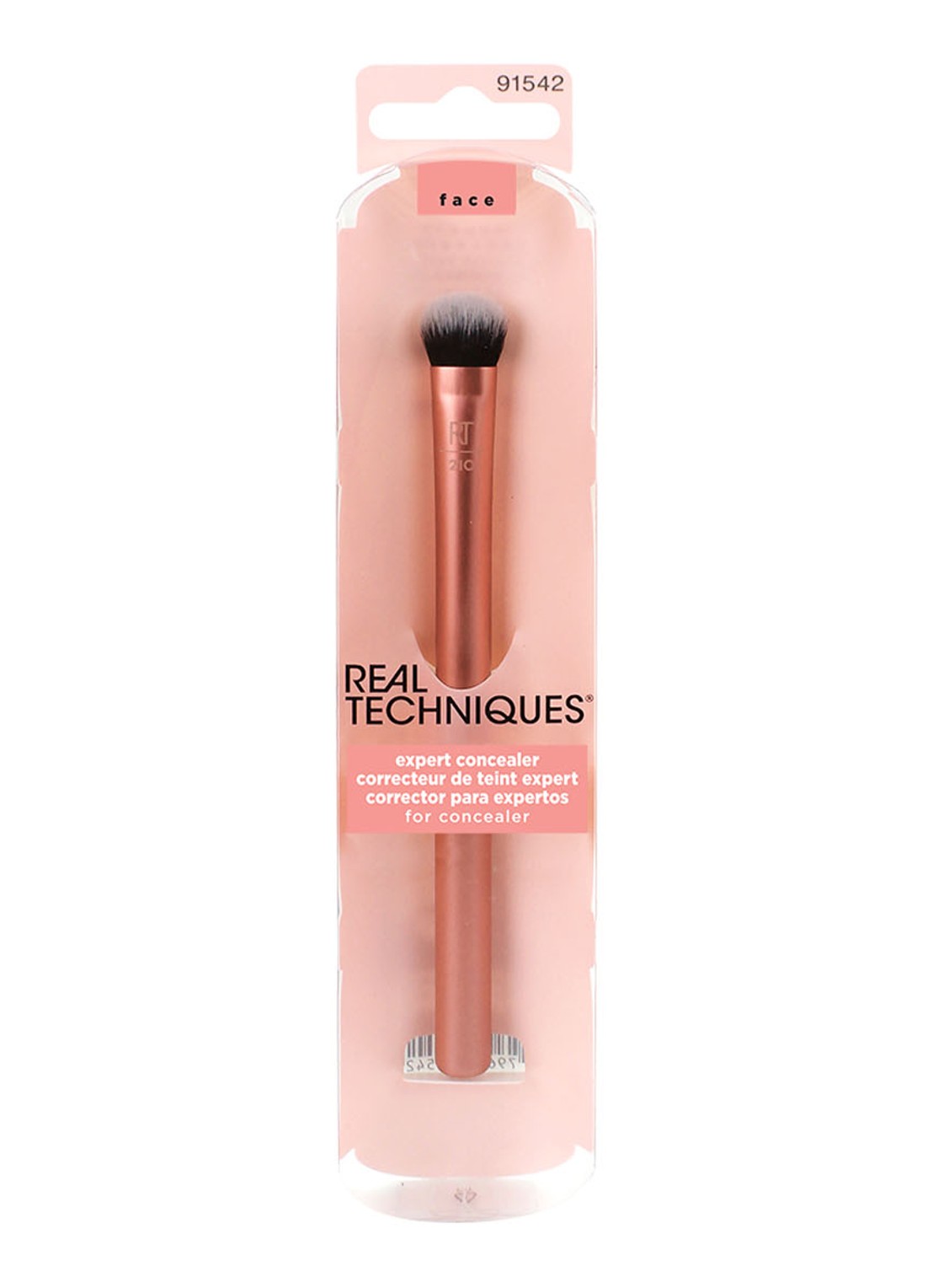 Real Techniques Expert Concealer Brush - make-up kwast - voorkant 3 oranje