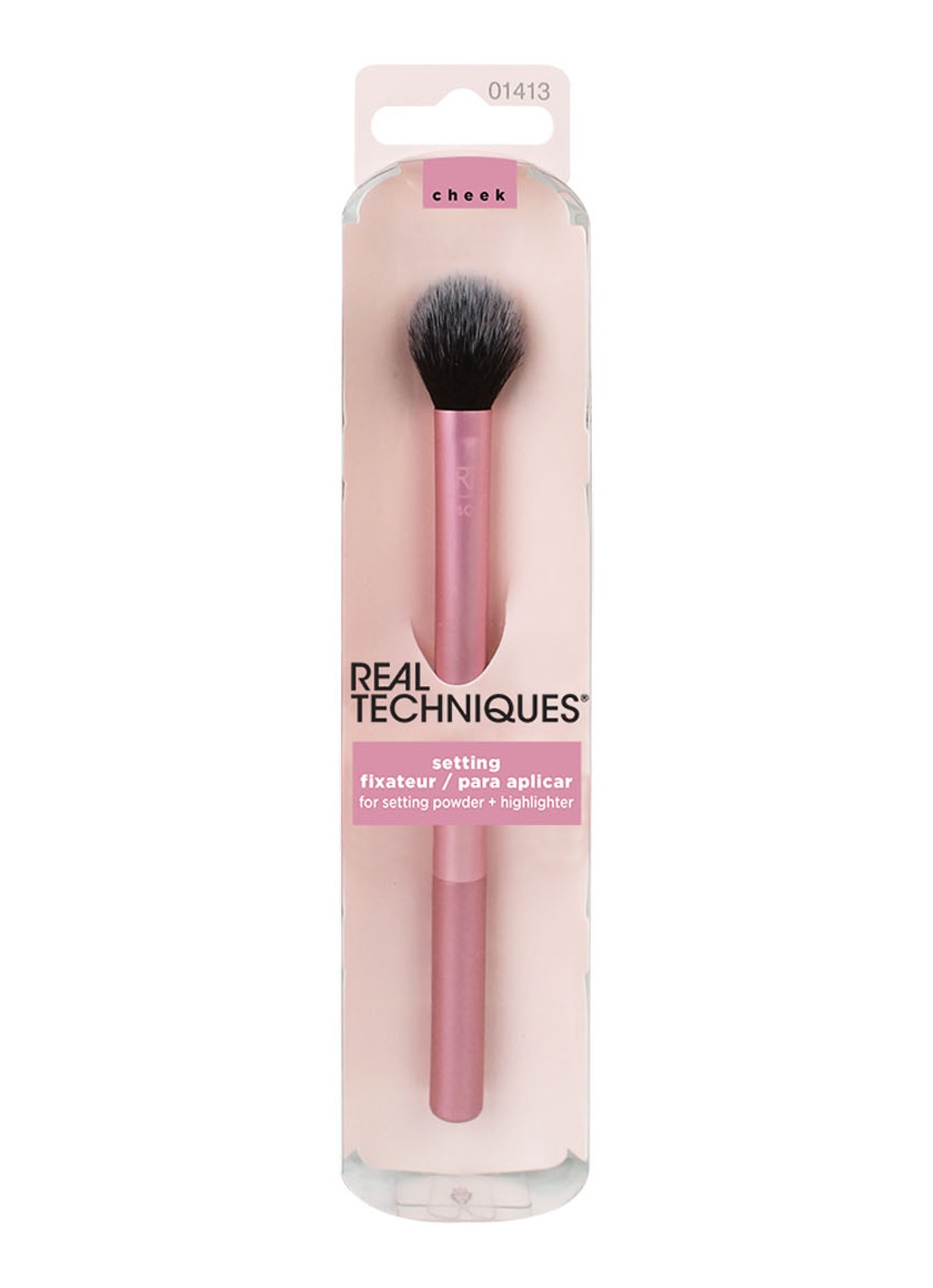 Real Techniques Setting Brush - make-up kwast - voorkant 3 roze