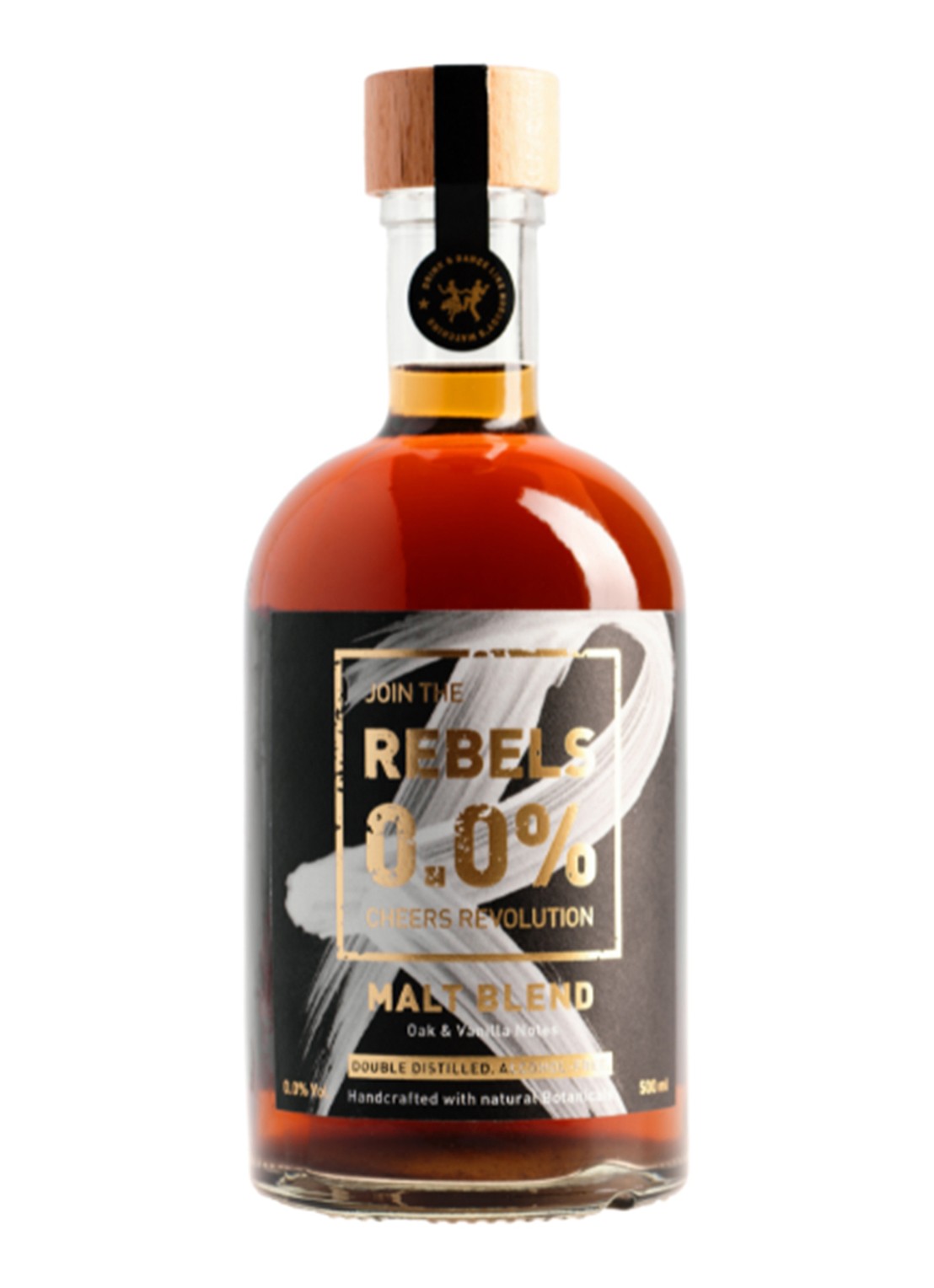 Rebels 0.0% Malt Blend likeur alcoholvrij 500 ml - voorkant undefined
