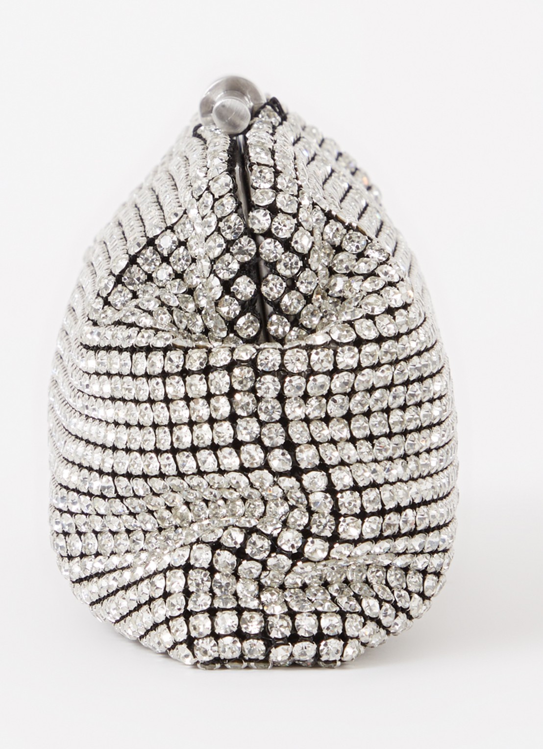Reiss Adaline clutch met strass met afneembare schouderriem - detail 2 zilver