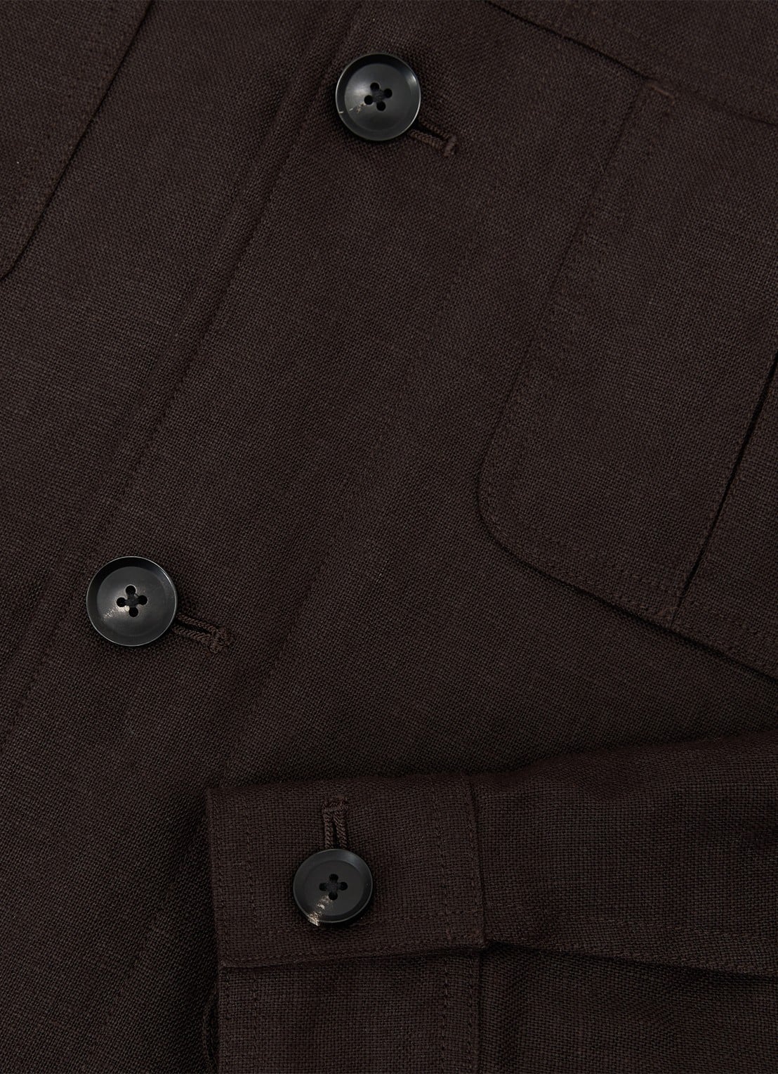 Reiss Adam jack in linnenblend - detail 6 chocoladebruin