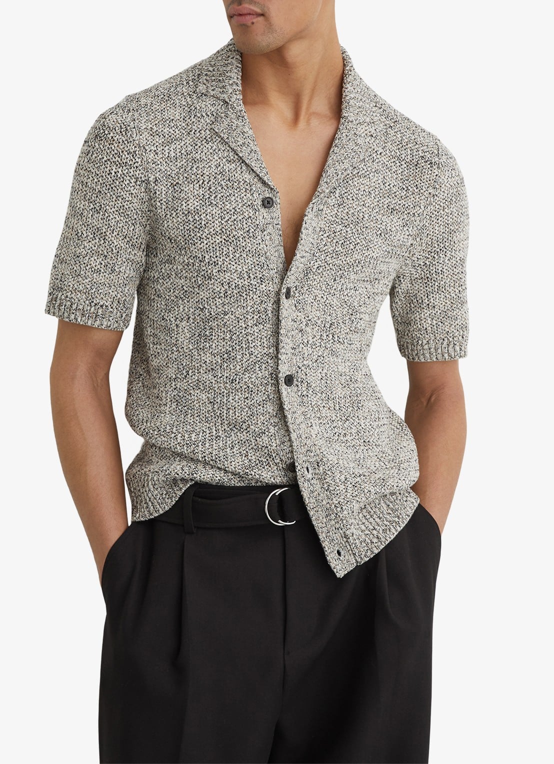Reiss Addis regular fit overhemd - detail 3 beige