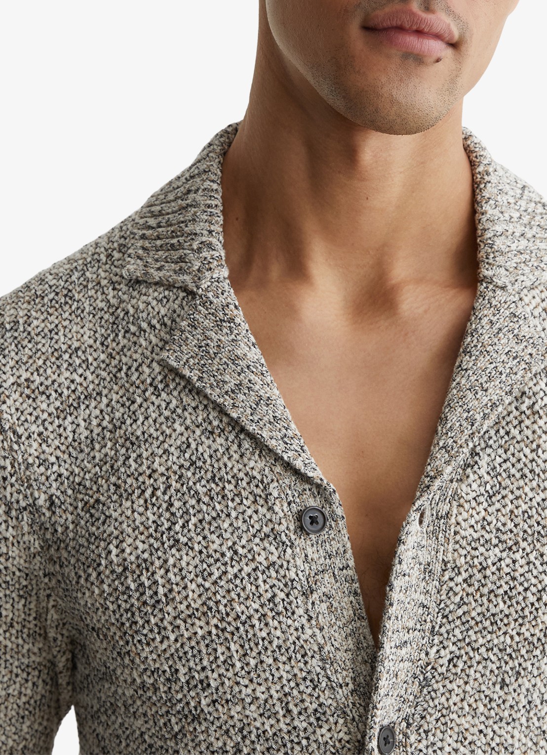 Reiss Addis regular fit overhemd - detail 5 beige
