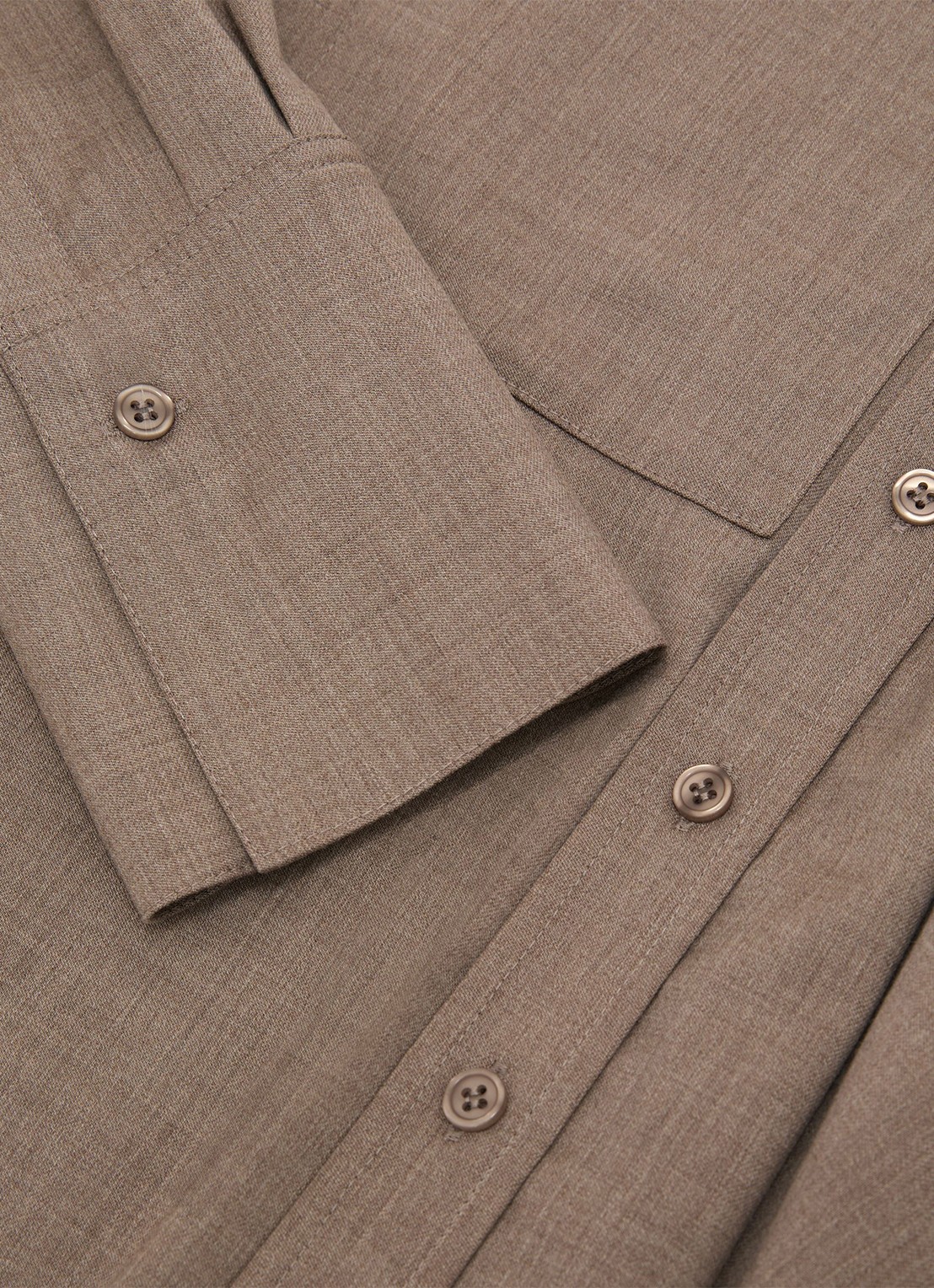 Reiss Adie blouse in wolblend - detail 5 donkerbeige