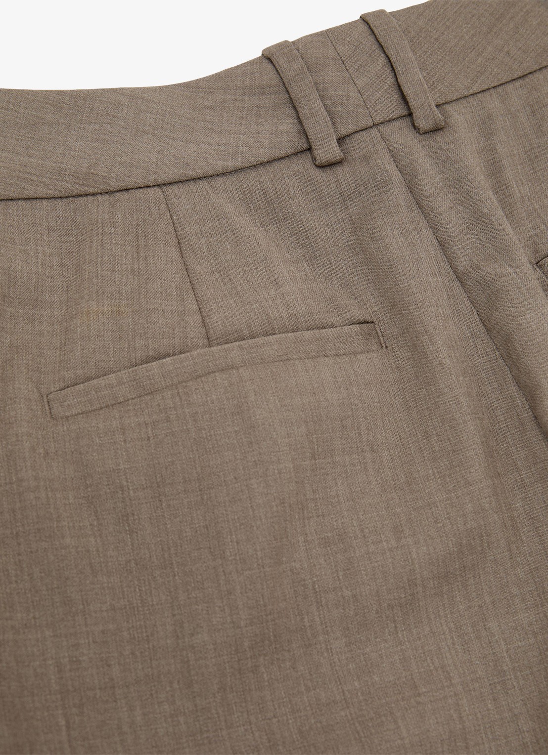 Reiss ADIE high waist wide fit pantalon van wol  - detail 5 zand