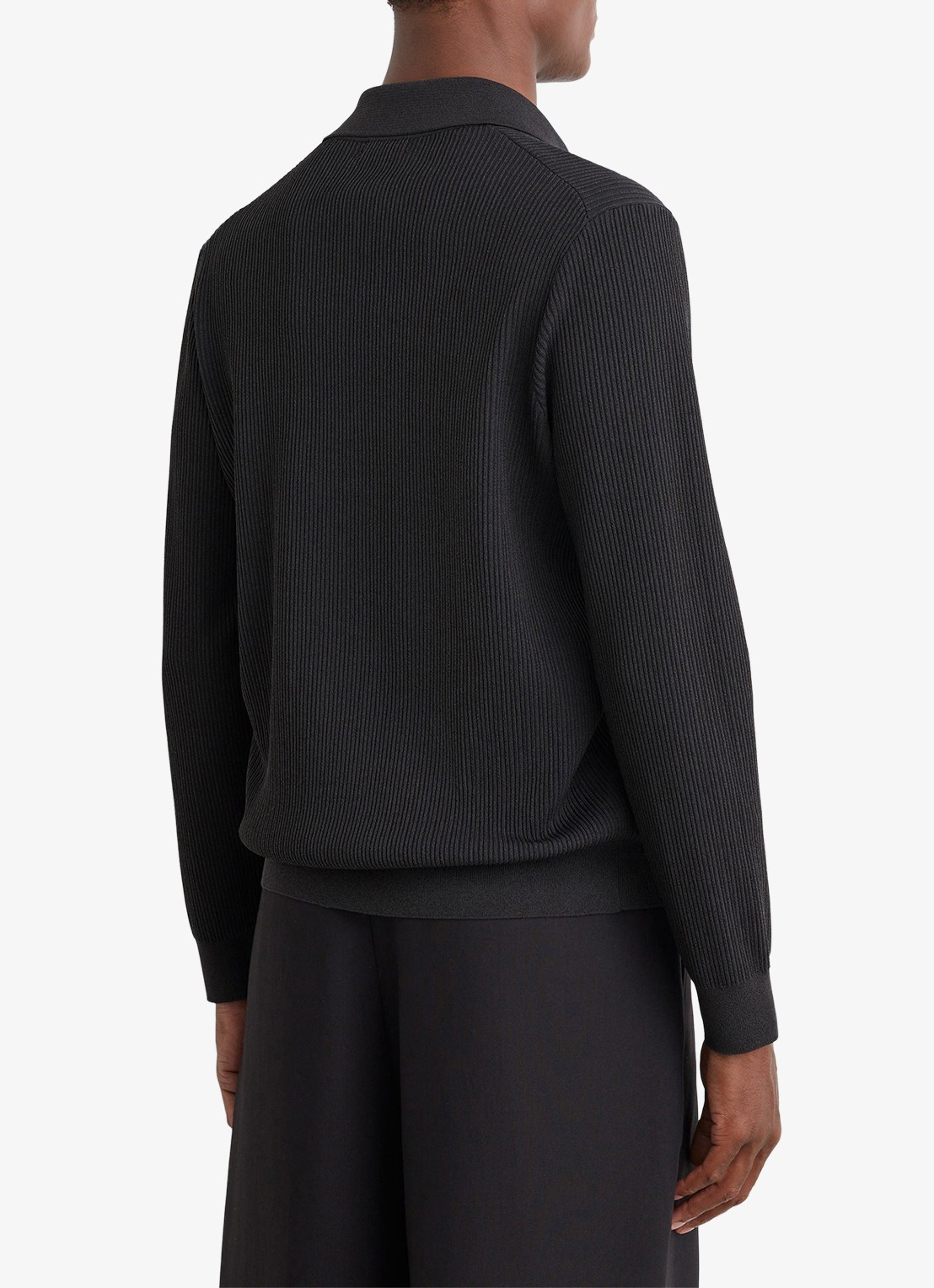 Reiss Admiral regular fit polo met ribstructuur - achterkant donkergroen