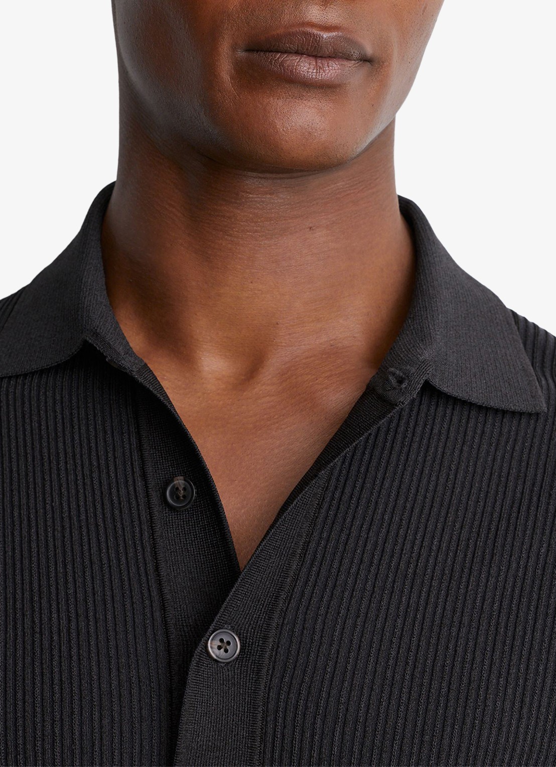 Reiss Admiral regular fit polo met ribstructuur - detail 5 donkergroen