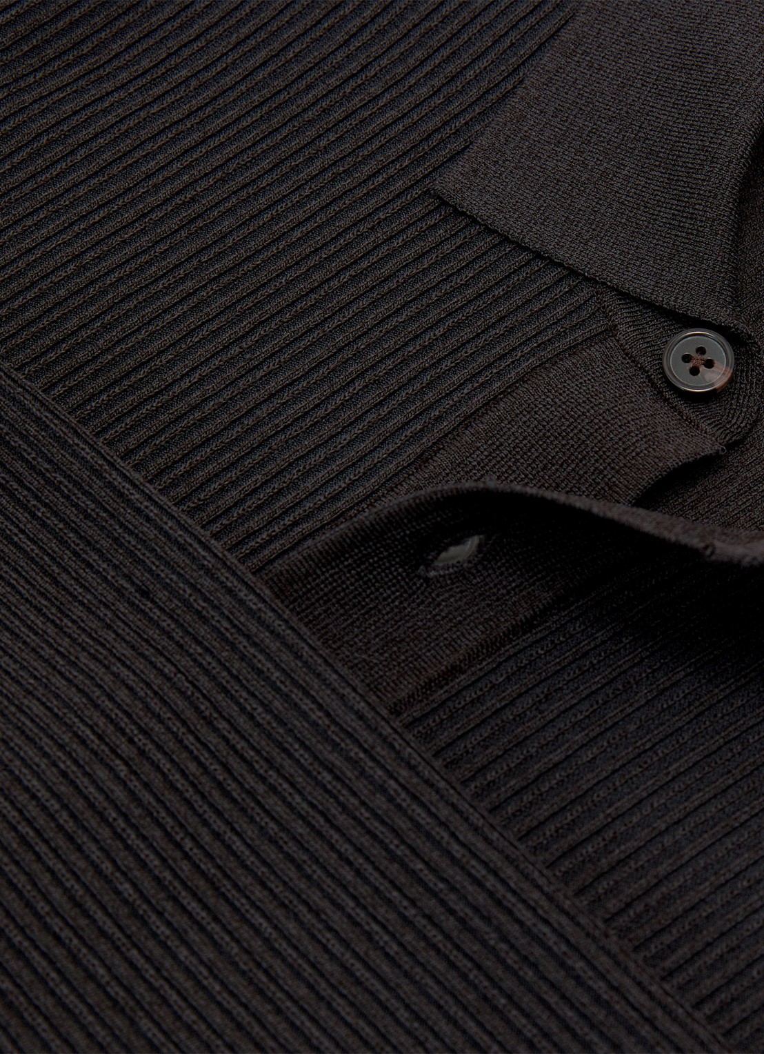 Reiss Admiral regular fit polo met ribstructuur - detail 7 donkergroen