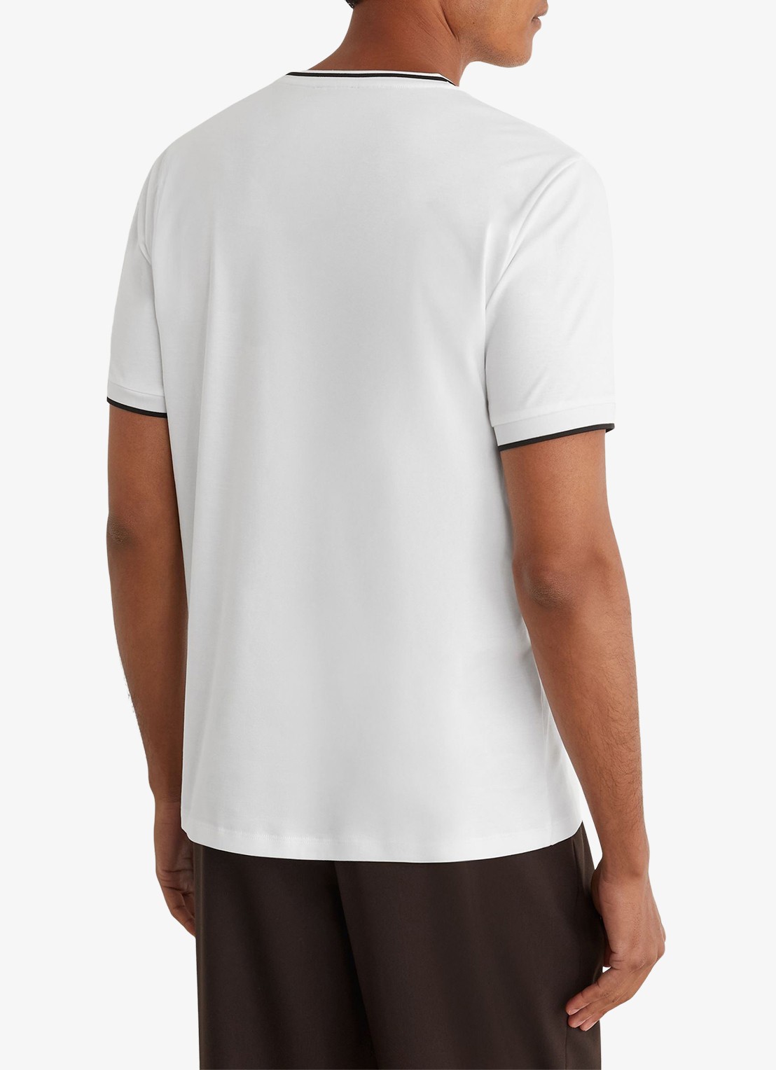 Reiss Ainsley T-shirt met gestreept detail - achterkant white / wit