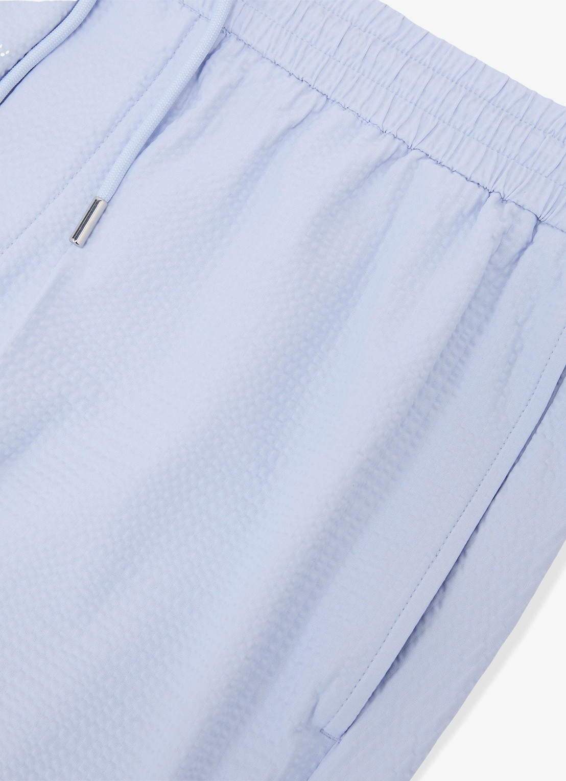 Reiss Ajay straight fit korte broek met structuur - detail 4 lichtblauw
