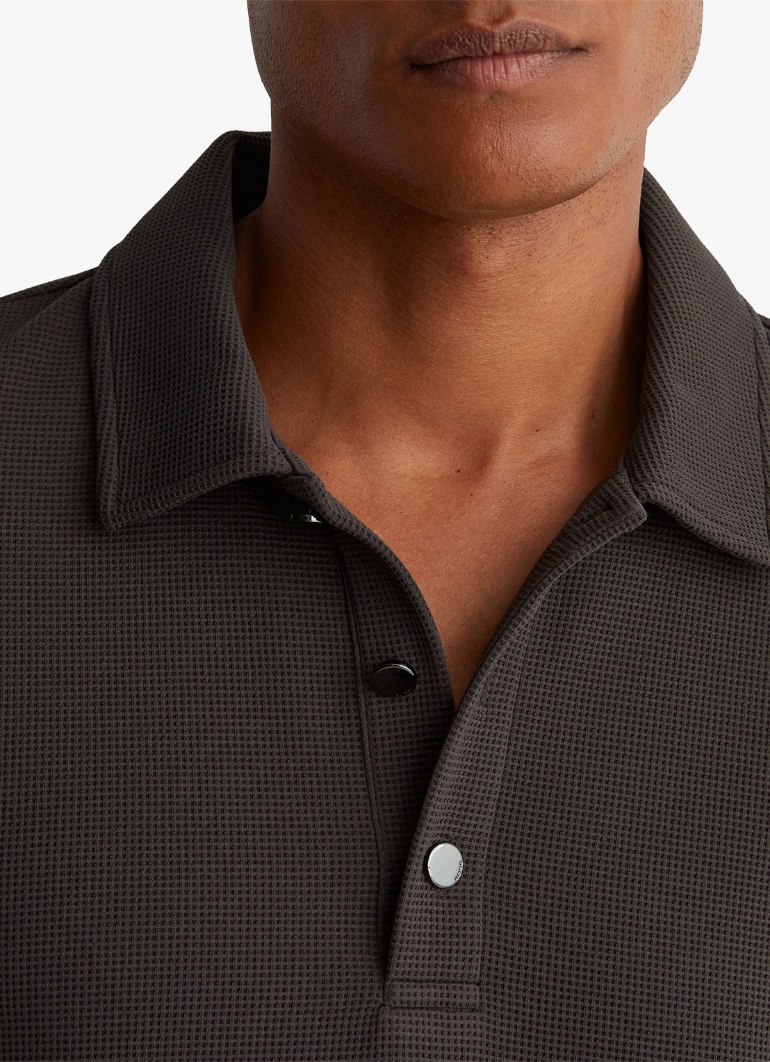 Reiss ALBA polo met structuur - detail 2 bruin