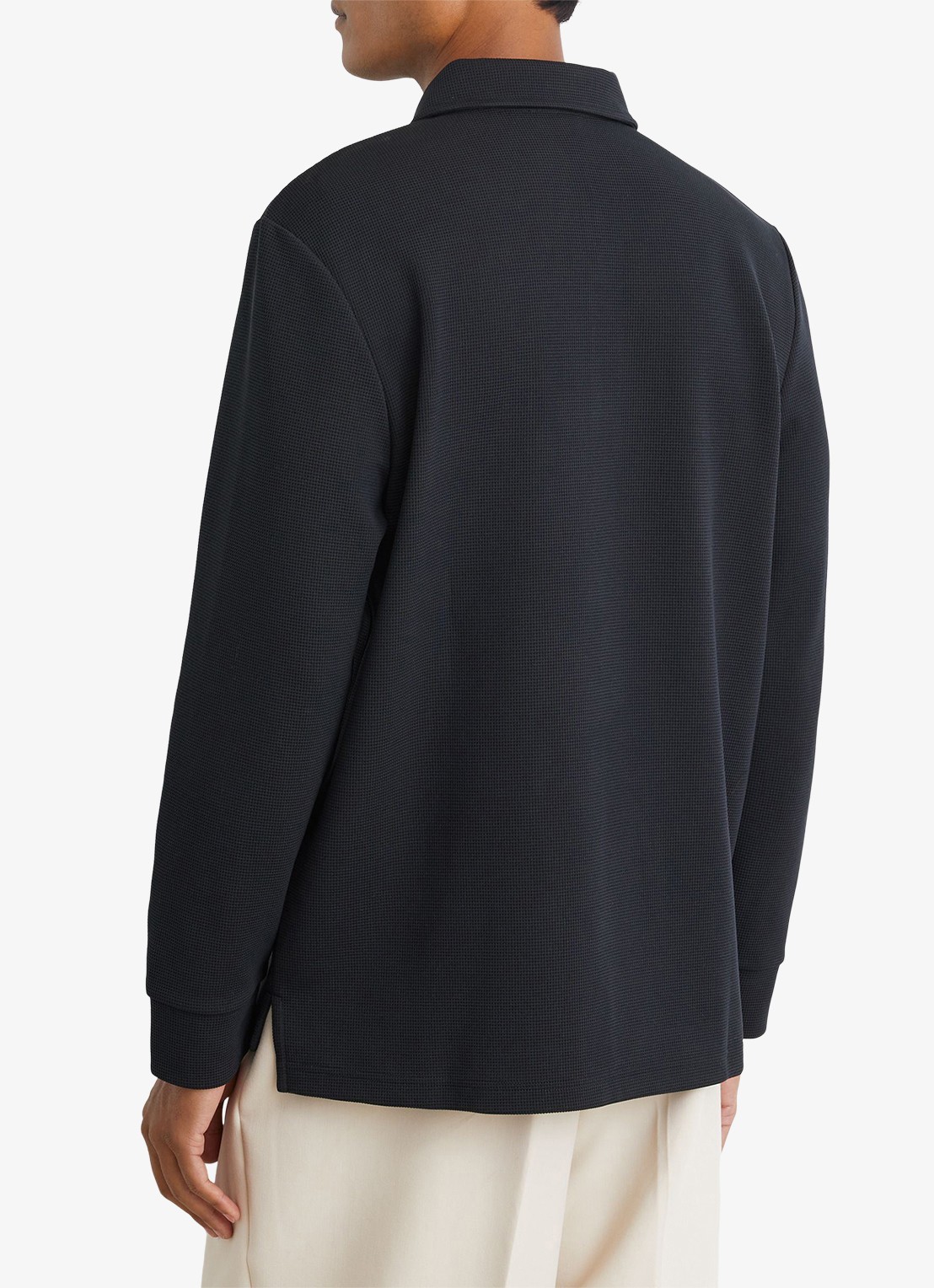 Reiss ALBA polo met structuur - achterkant navy / blauw