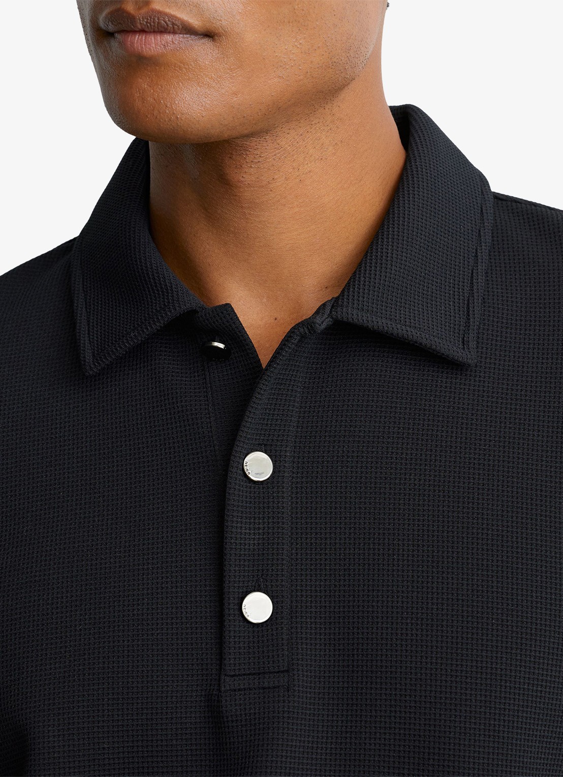 Reiss ALBA polo met structuur - detail 5 navy / blauw