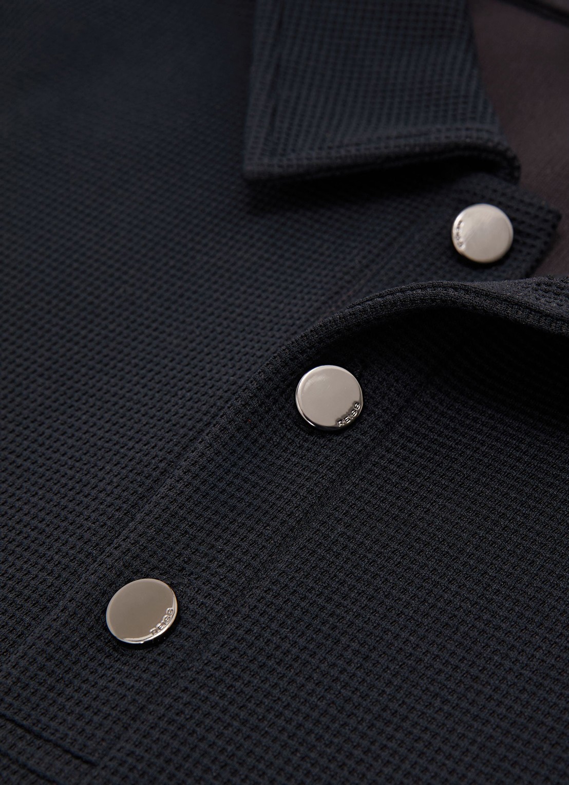 Reiss ALBA polo met structuur - detail 6 navy / blauw