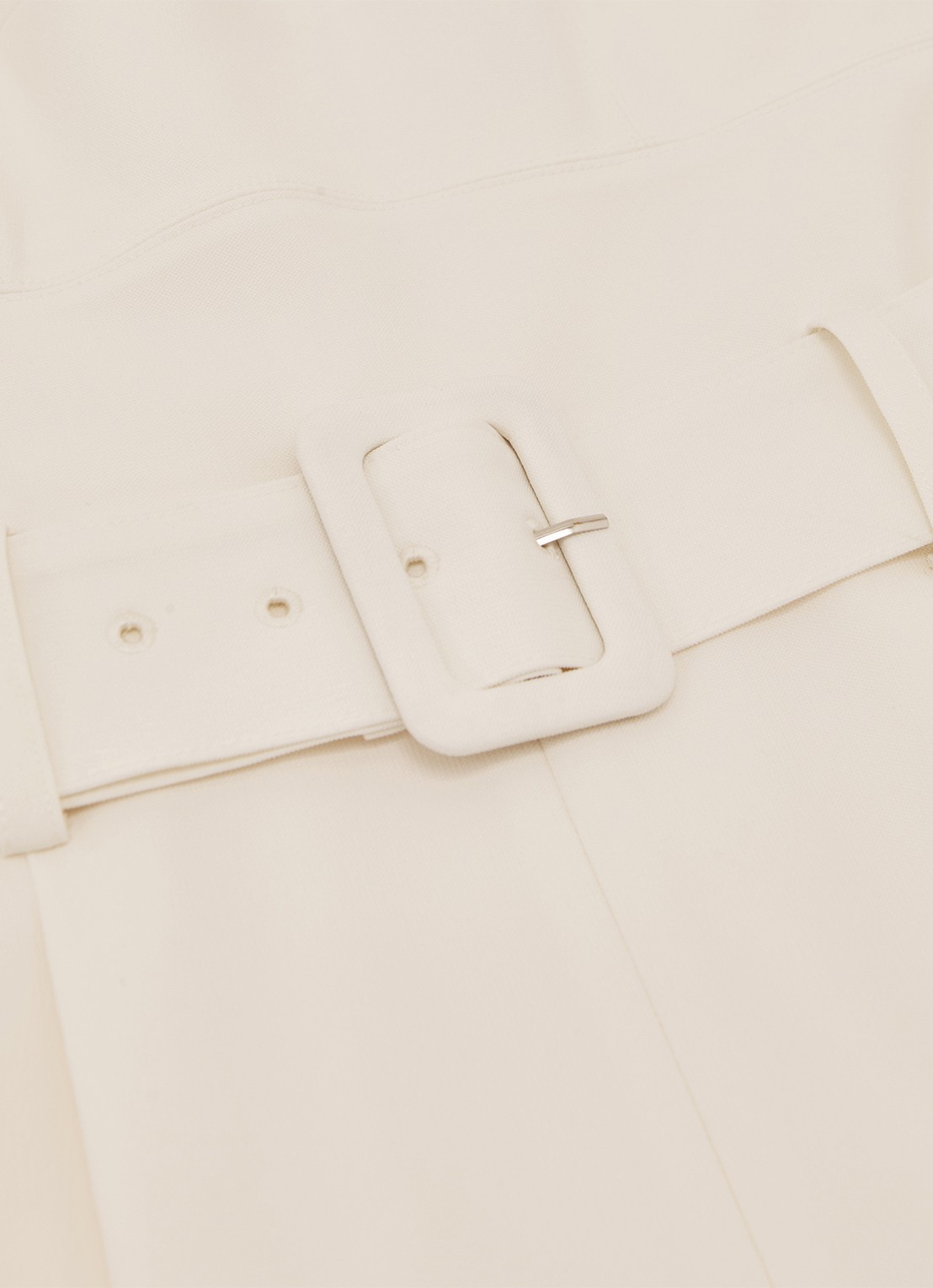 Reiss Alba wide fit jumpsuit met mesh en ceintuur - detail 6 wit