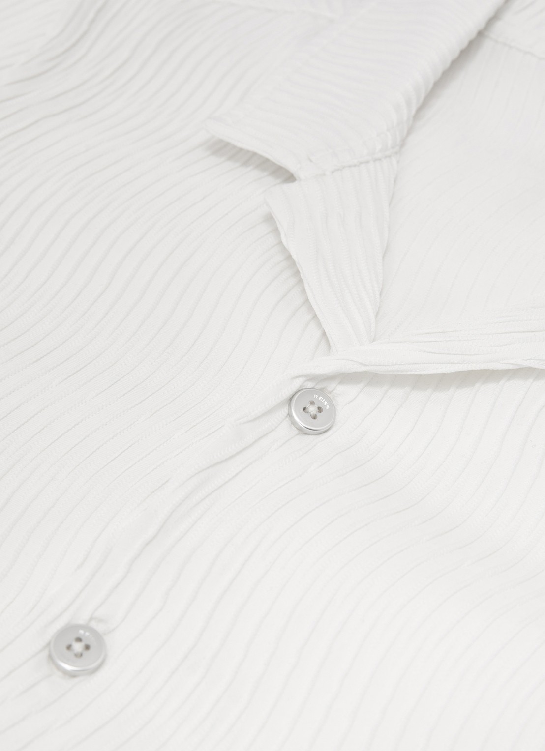 Reiss Aleo overhemd met structuur  - detail 6 white / wit