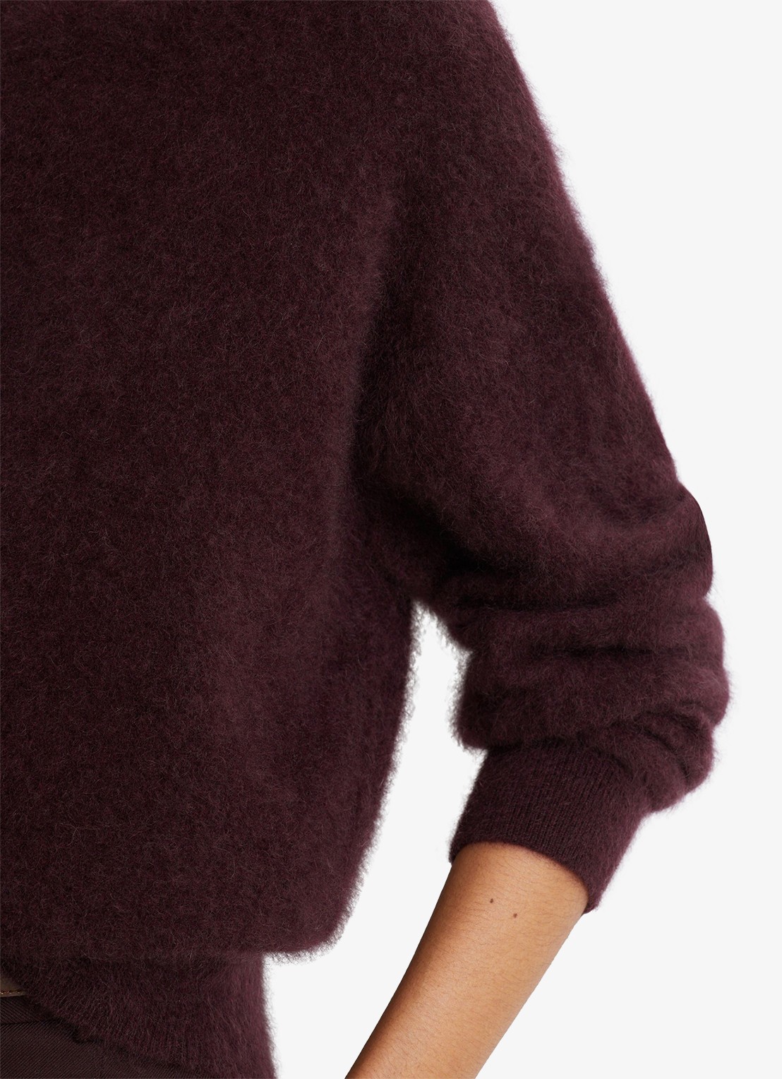Reiss Alina fijngebreide pullover van kasjmier - detail 6 aubergine