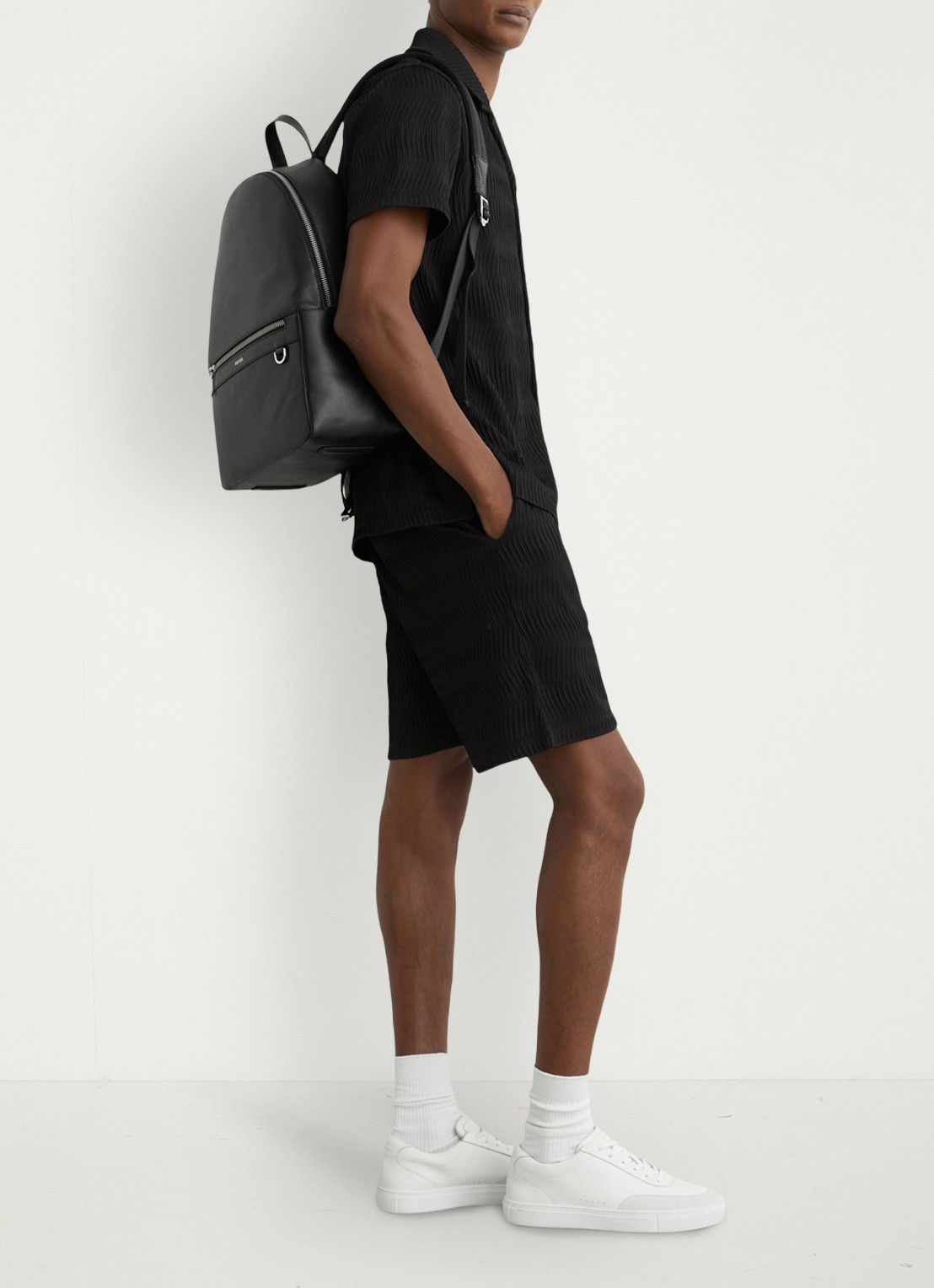 Reiss Alvo korte broek met structuur - detail 6 black / zwart