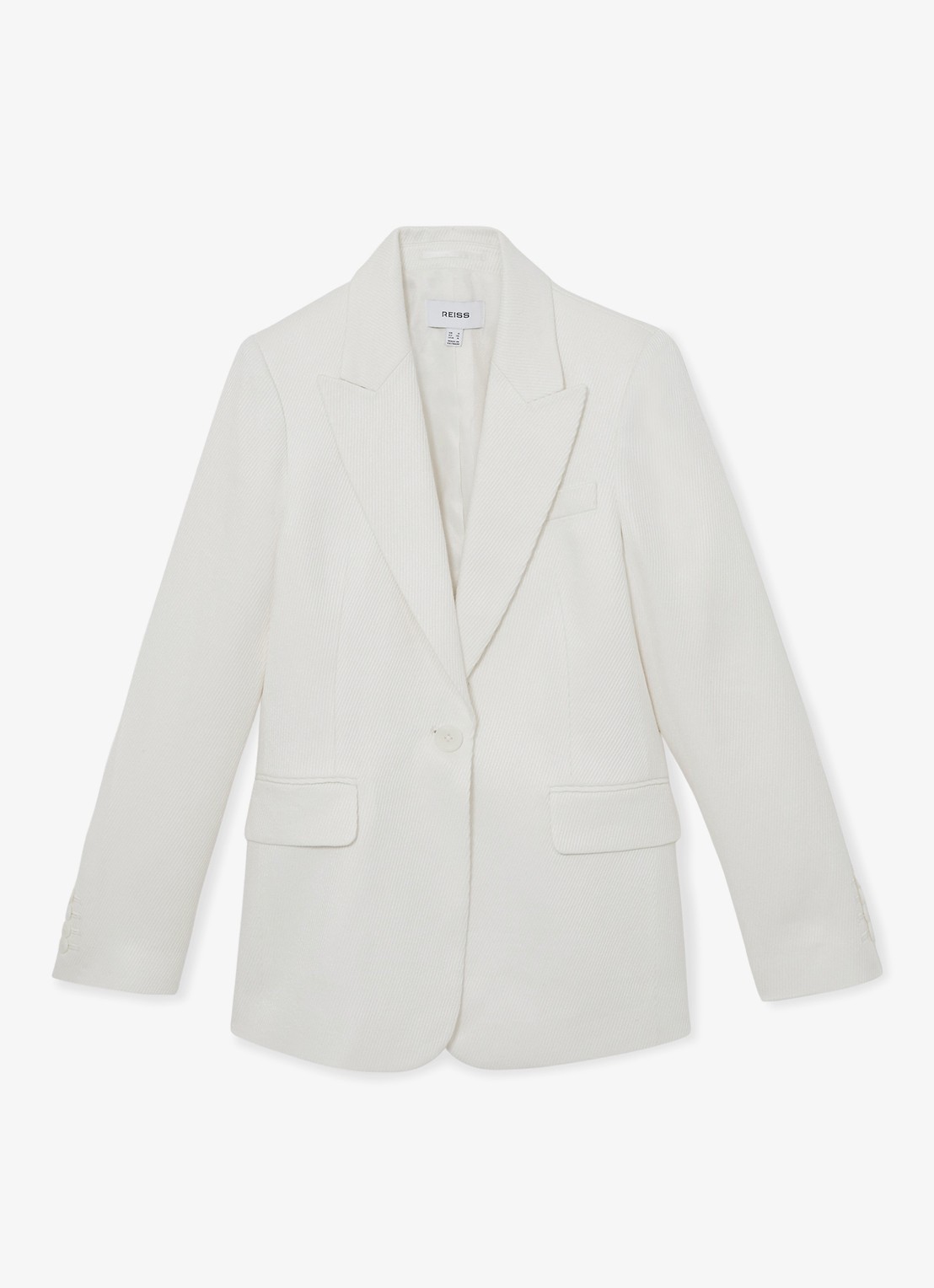 Reiss Alyx blazer in linnenblend - voorkant 2 wit
