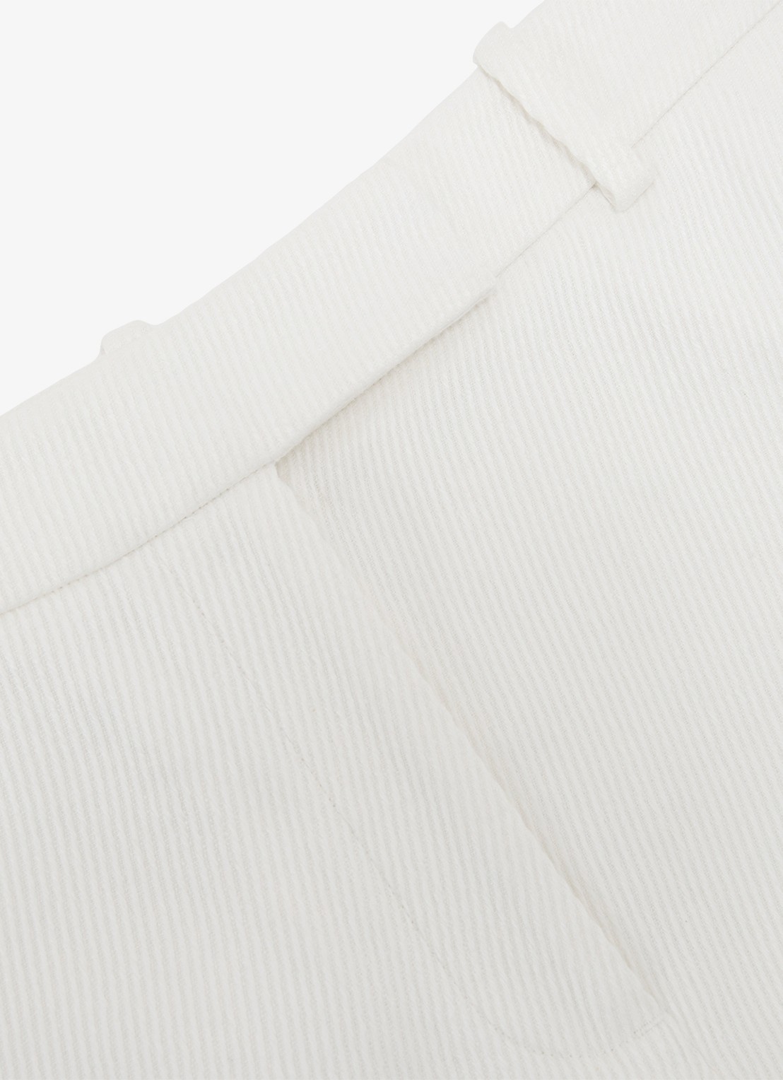 Reiss Alyx high waist wide fit korte broek in linnenblend - detail 6 wit