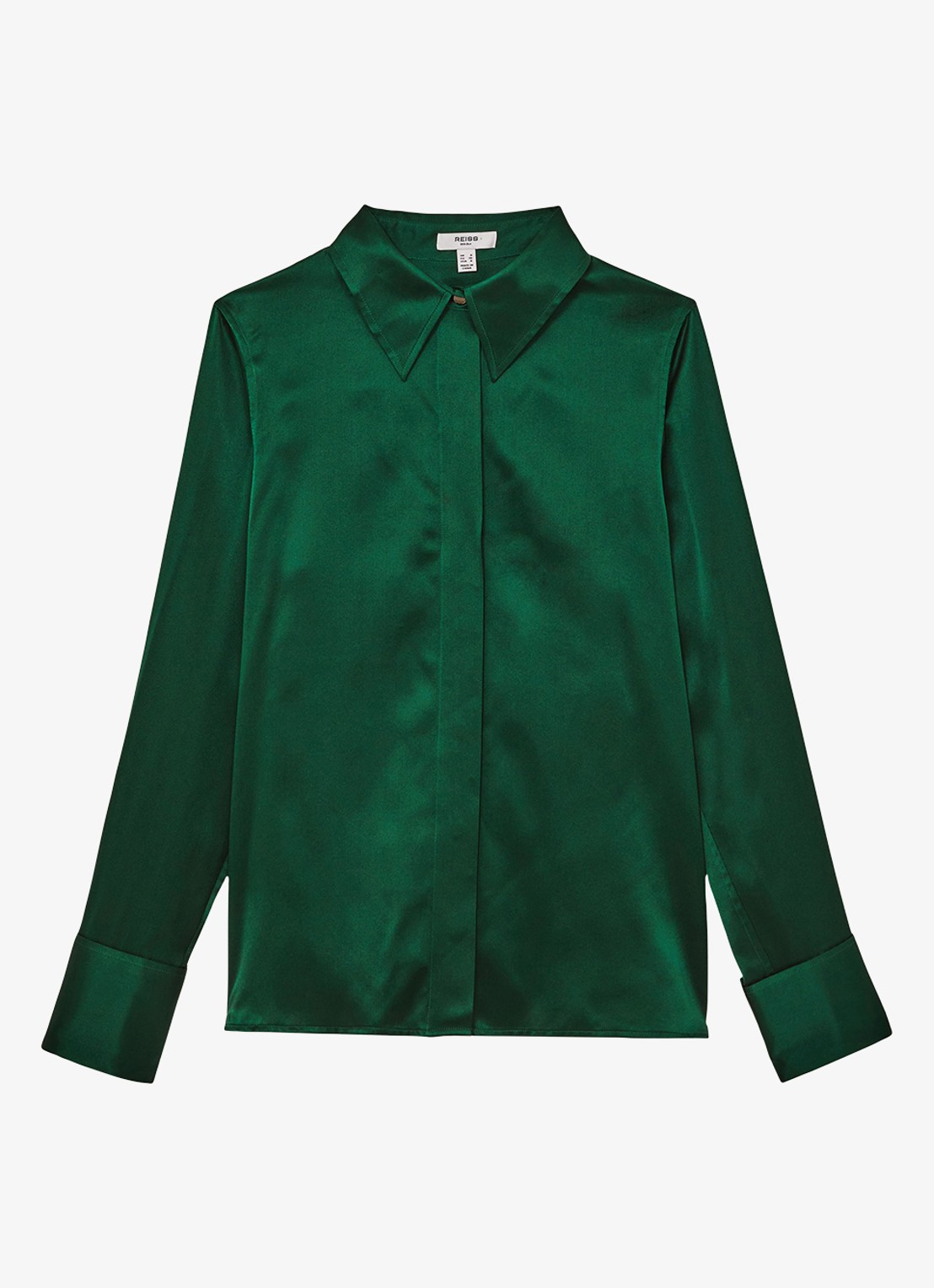 Reiss Ameira blouse van zijde - voorkant 2 groen