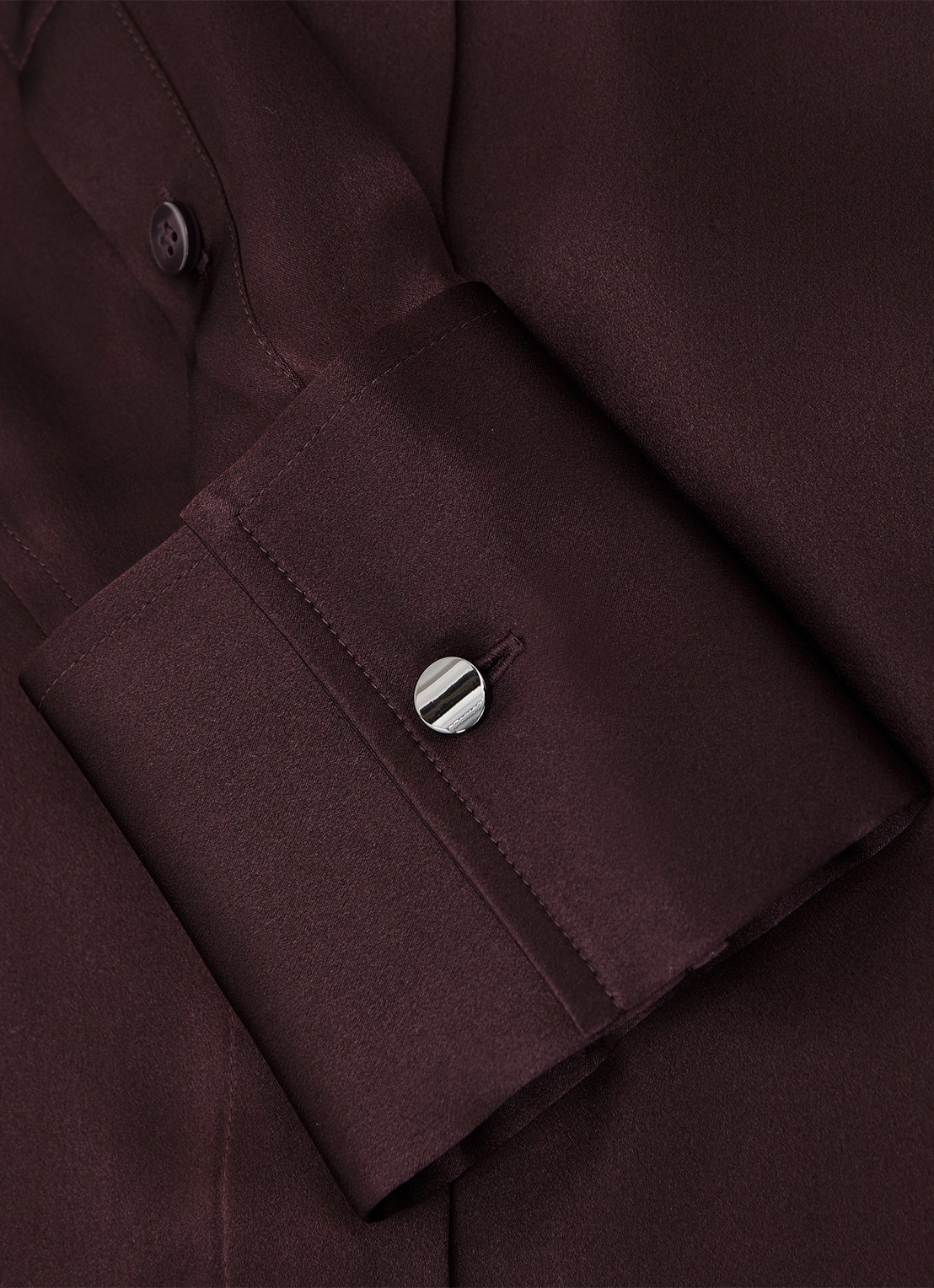 Reiss Ameira blouse van zijde - detail 6 bordeauxrood