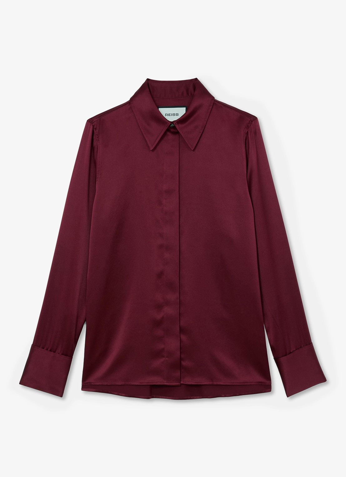 Reiss Ameira blouse van zijde - voorkant rood