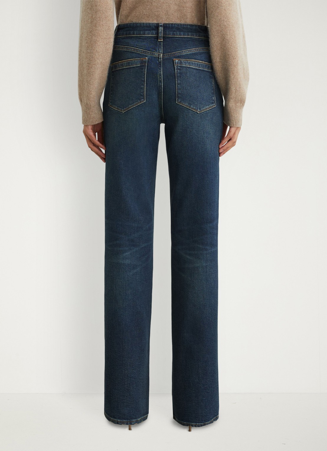 Reiss Andi high waist bootcut jeans - achterkant 5 donkerblauw