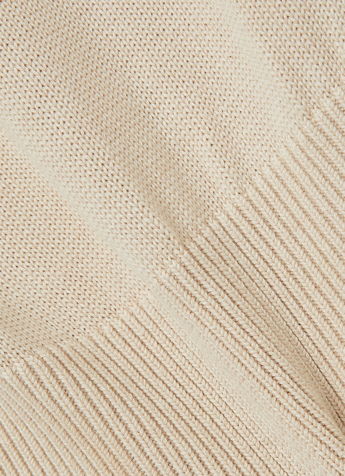 Reiss Anita fijngebreid T-shirt in wolblend - detail 2 creme