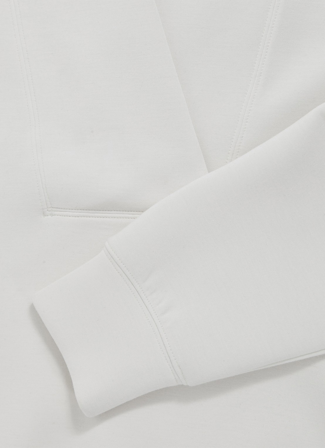 Reiss ANNABEL Premium Interlock Shawl-Neck Sweatshirt with Modal - detail 3 wit