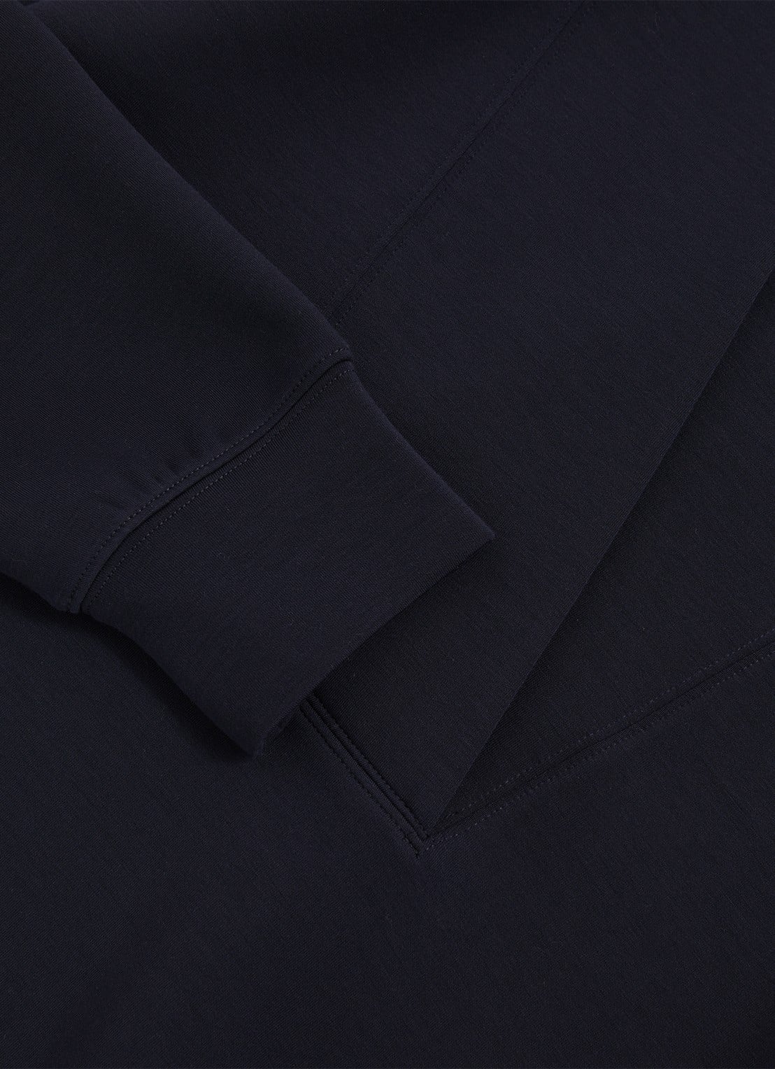 Reiss ANNABEL Premium Interlock Shawl-Neck Sweatshirt with Modal - detail 5 blauw