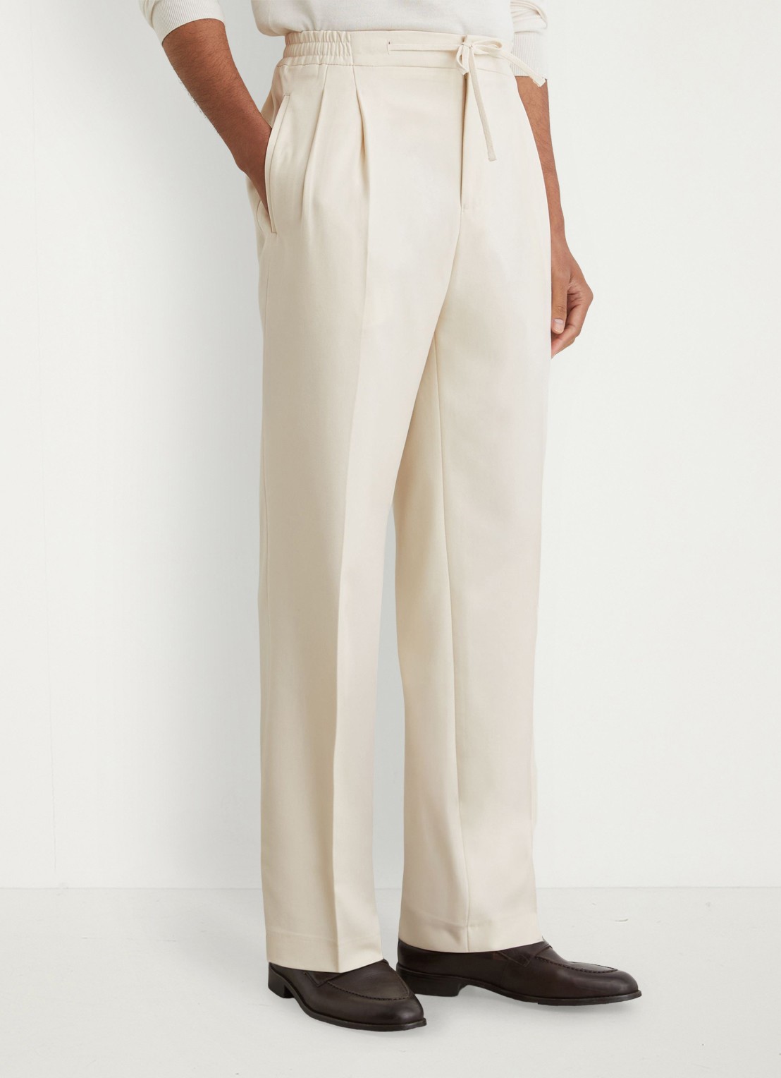 Reiss Arden regular fit pantalon met steekzakken - detail 3 gebroken wit