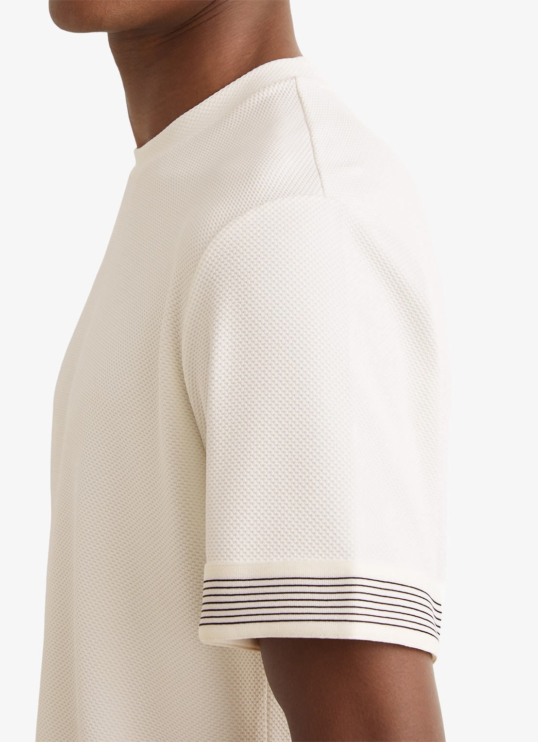 Reiss Aries T-shirt met structuur - detail 5 gebroken wit