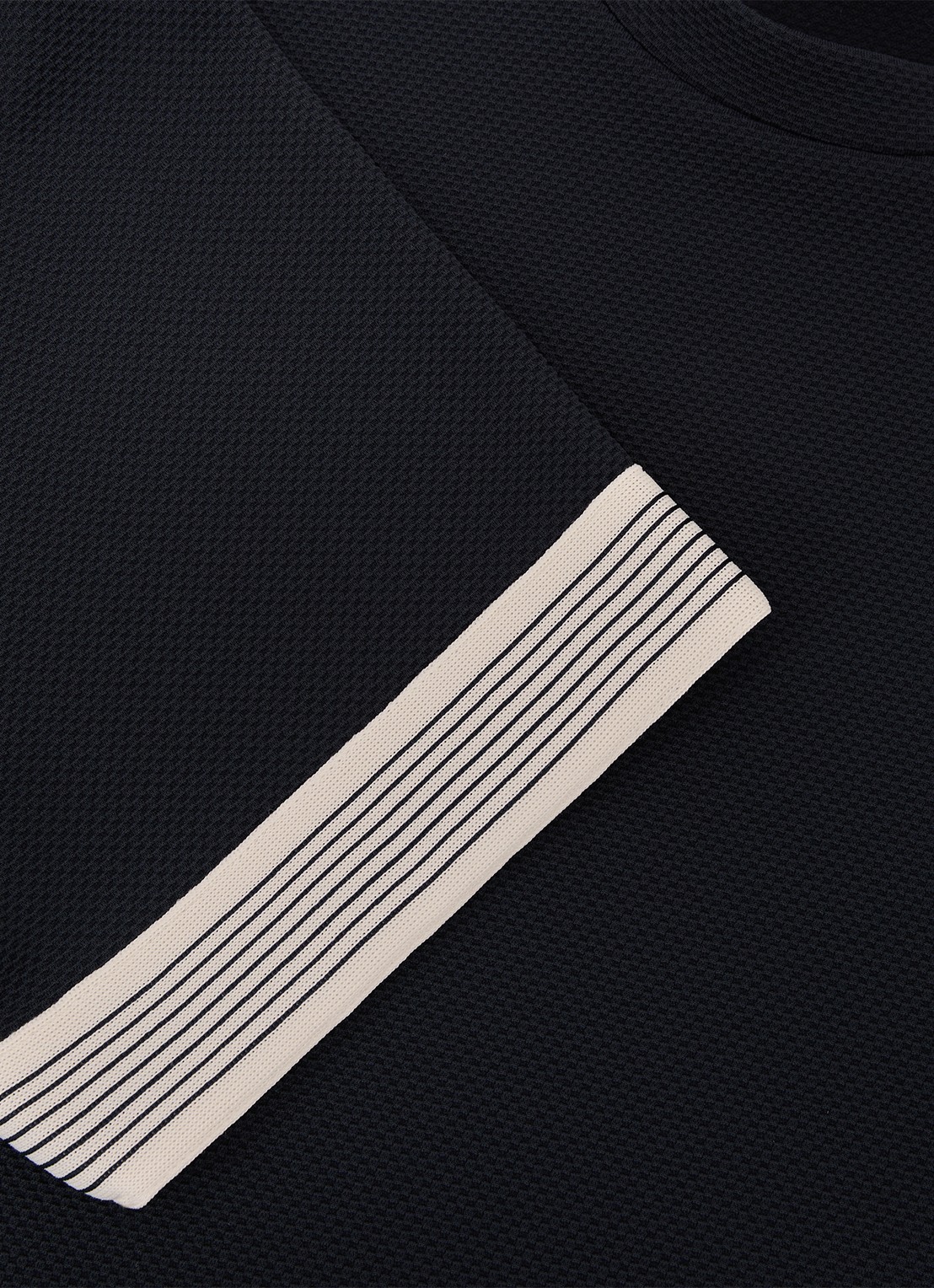 Reiss Aries T-shirt met structuur - detail 3 donkerblauw