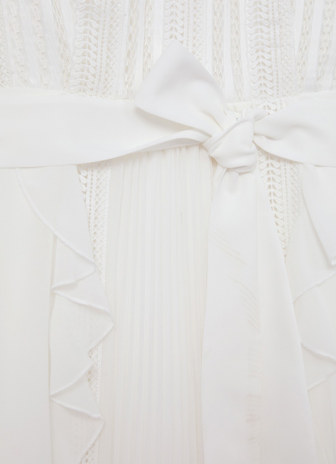 Reiss Armina mini jurk met strikceintuur - detail 6 wit