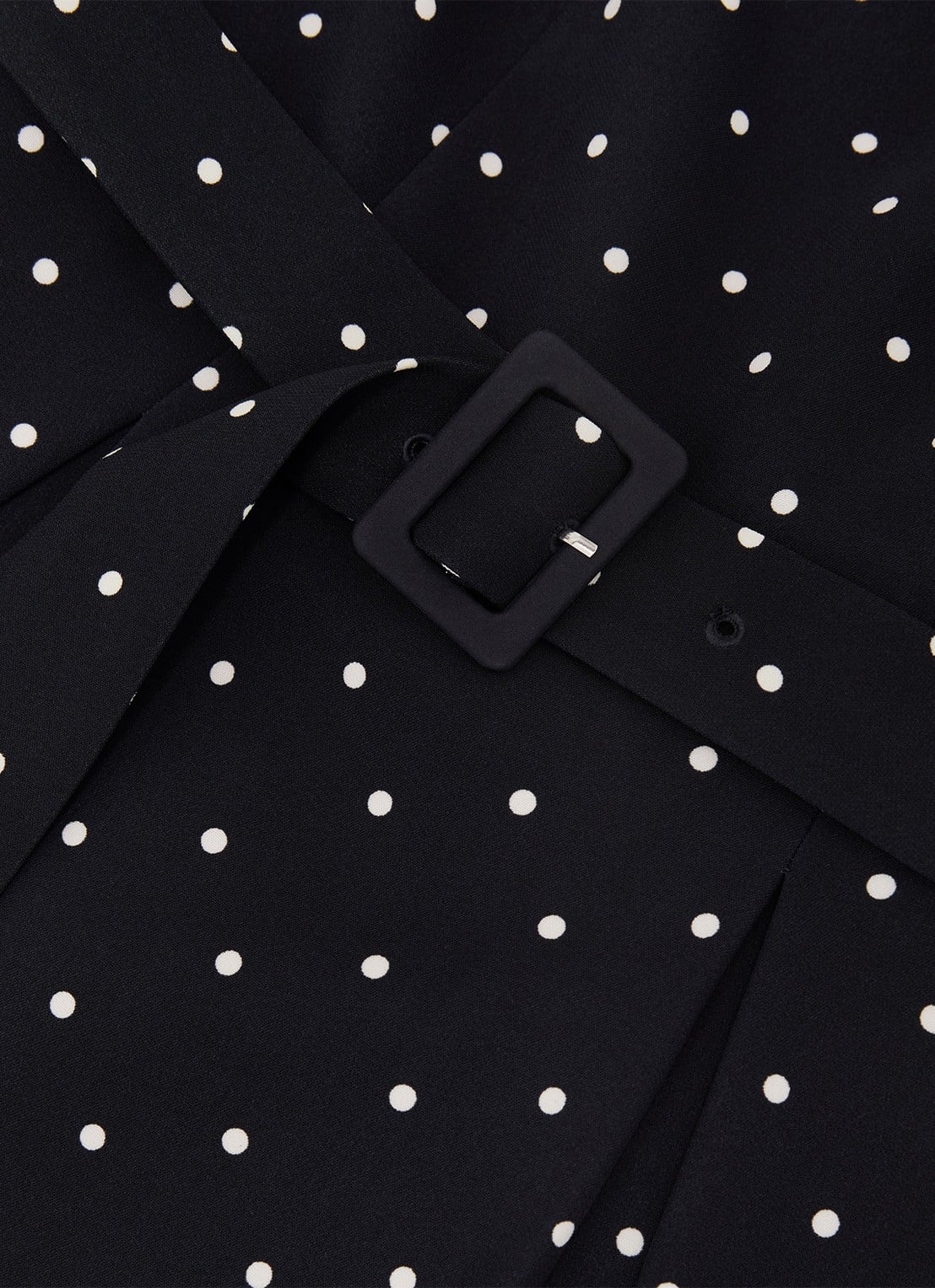 Reiss Arwen mini jurk met stippenprint - detail 5 donkerblauw