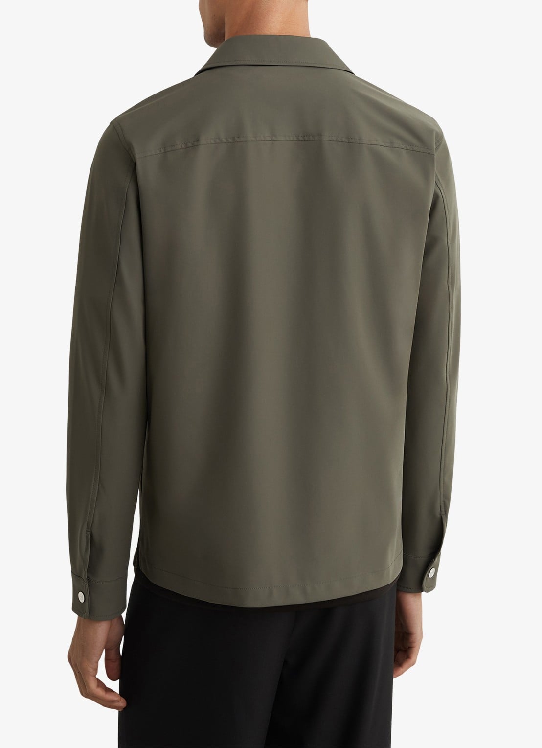Reiss Ascend overshirt met borstzakken - detail 3 donkergroen