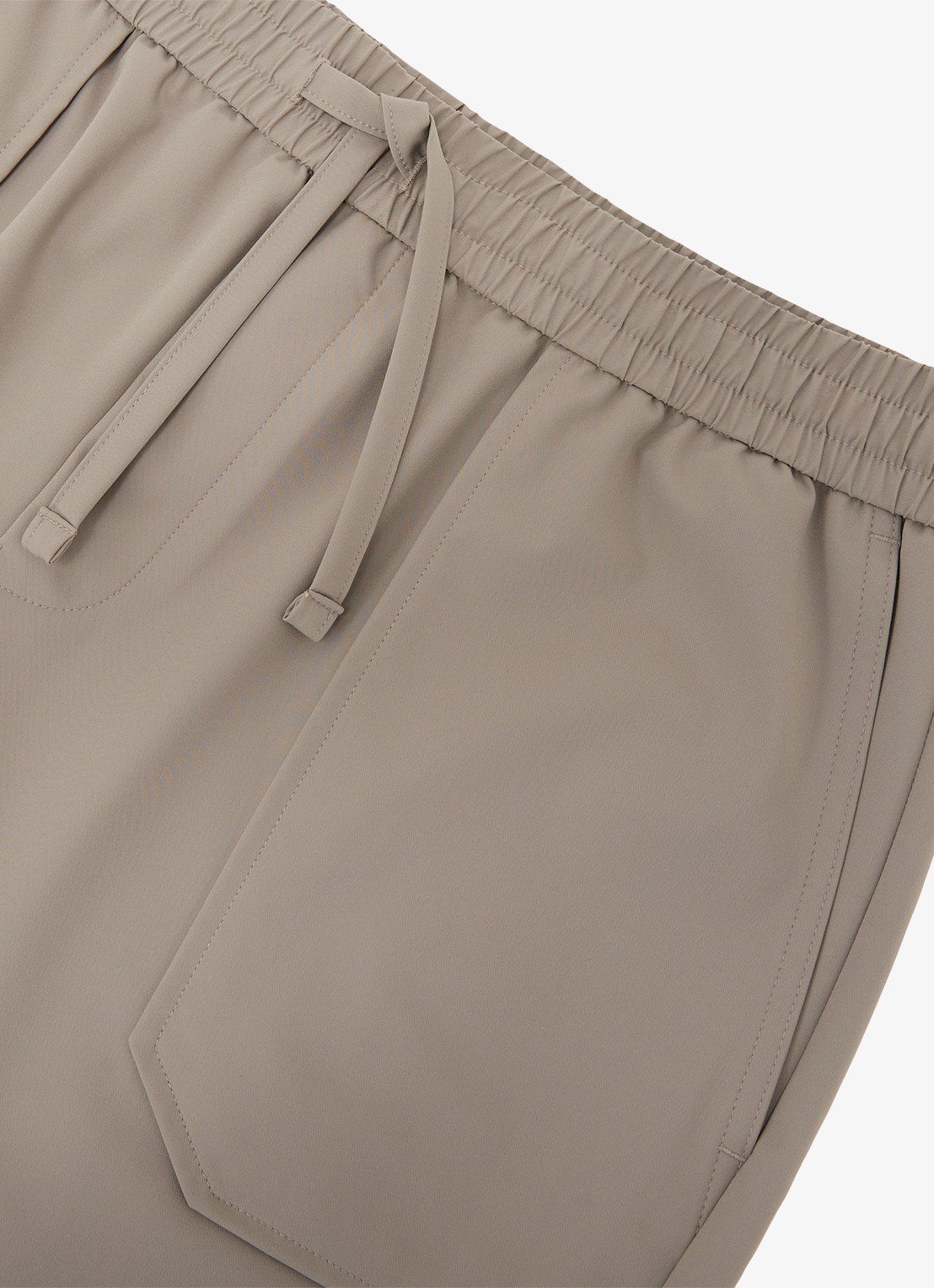 Reiss Ascend straight fit korte broek met steekzakken - detail 6 taupe