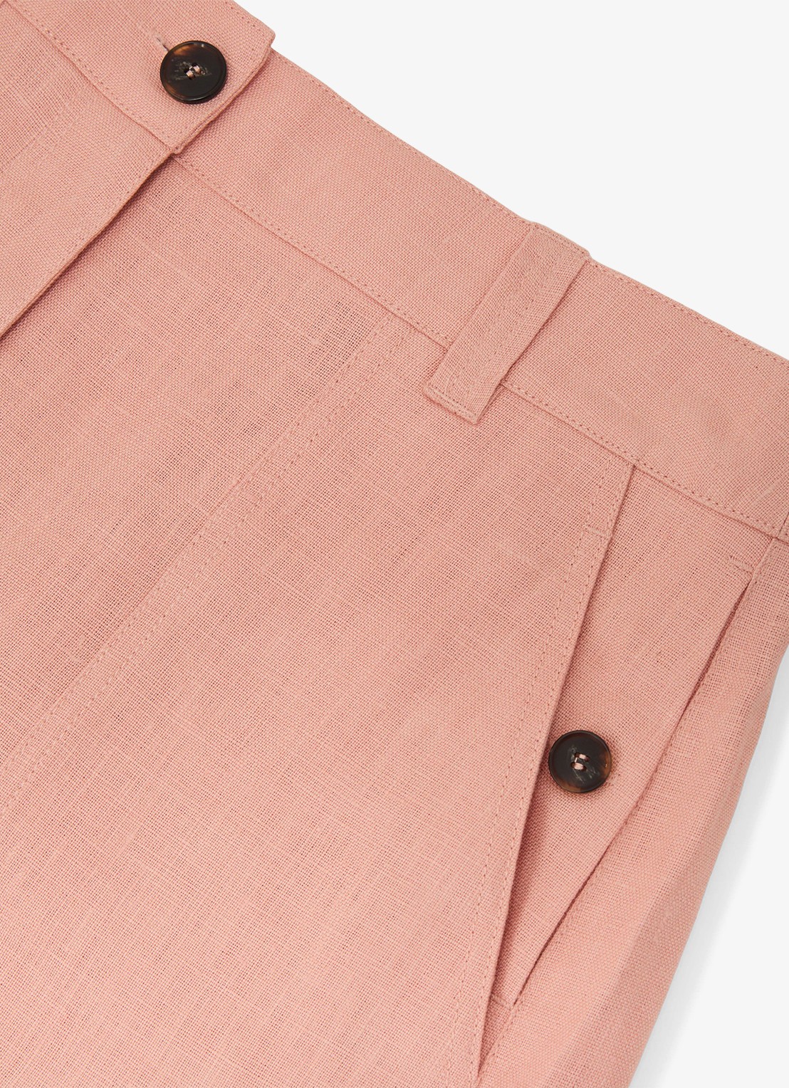 Reiss ASHBY Linen Shorts - detail 5 zalmroze