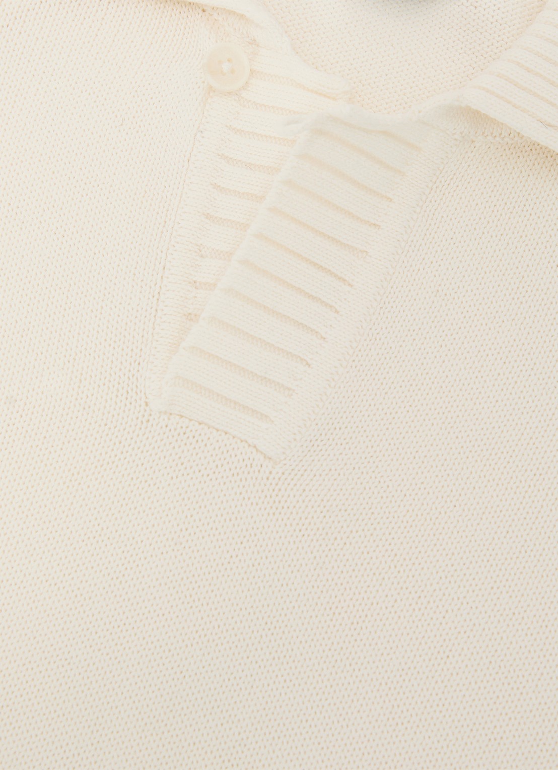 Reiss Ashdown Cotton Open-Collar Polo Jumper - detail 6 wit