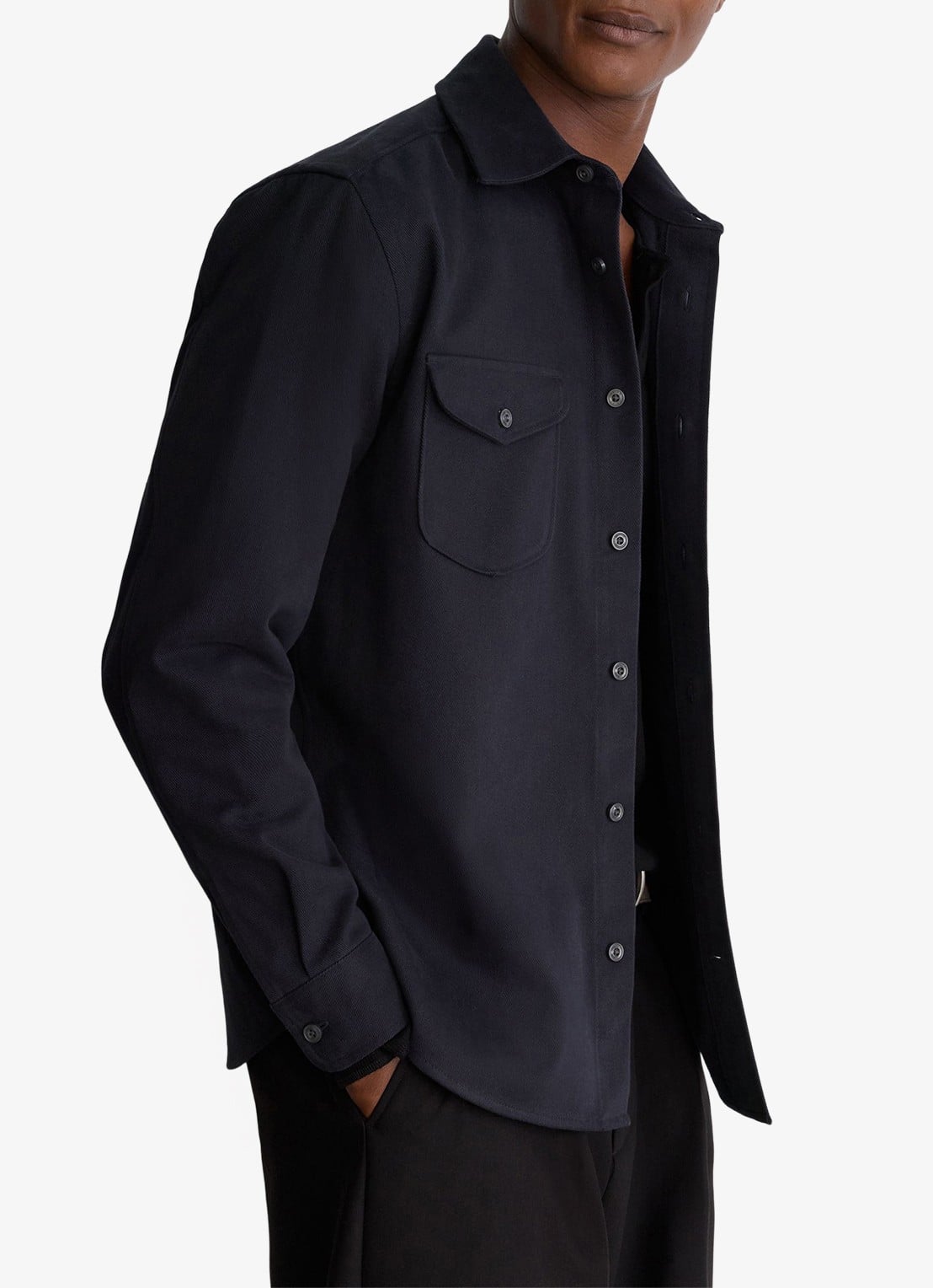 Reiss Astra regular fit overshirt met borstzakken - detail 2 navy / blauw