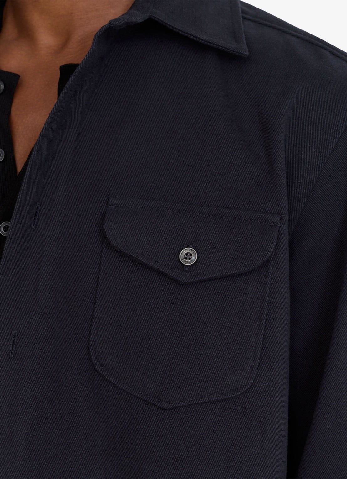 Reiss Astra regular fit overshirt met borstzakken - detail 4 navy / blauw